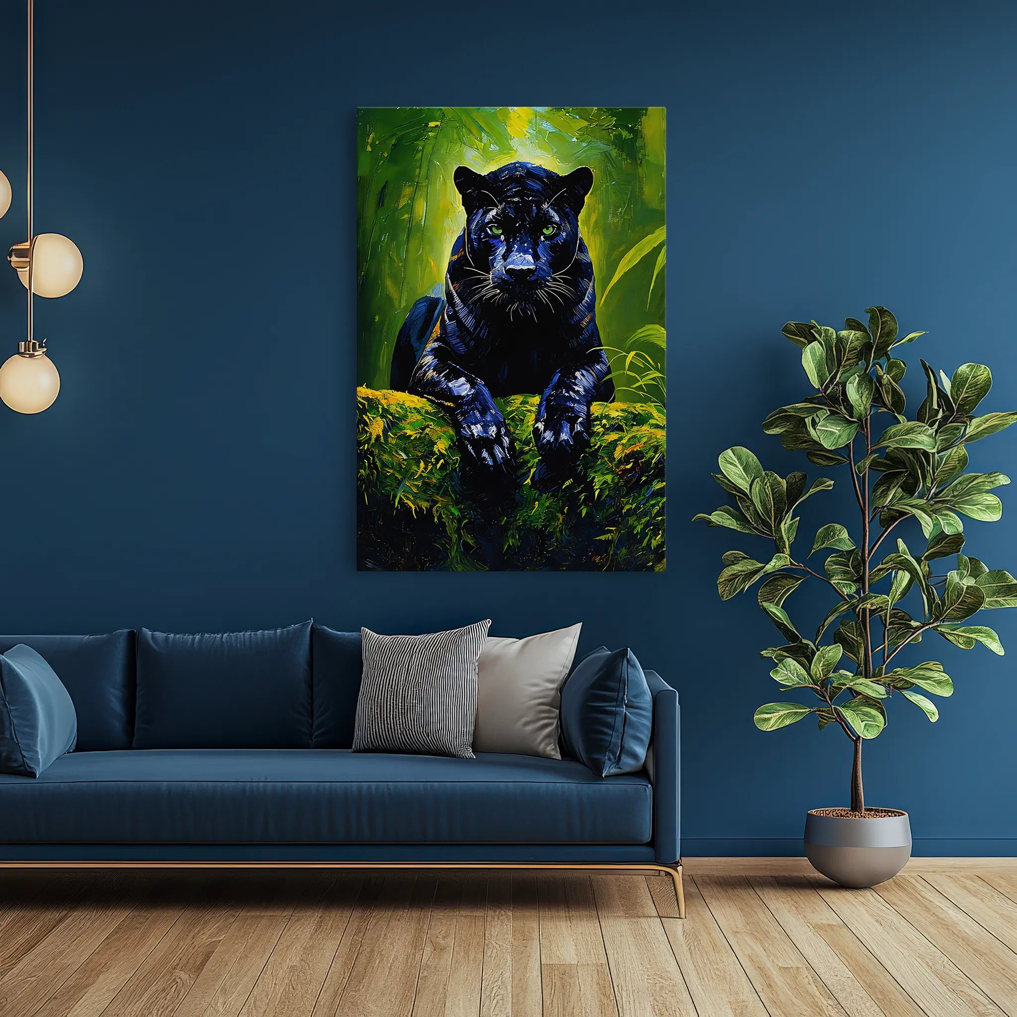 Emerald Eyes of the Night black panther Giclée Print 231014 Visual Wall Art AR2:3V Giclée Print