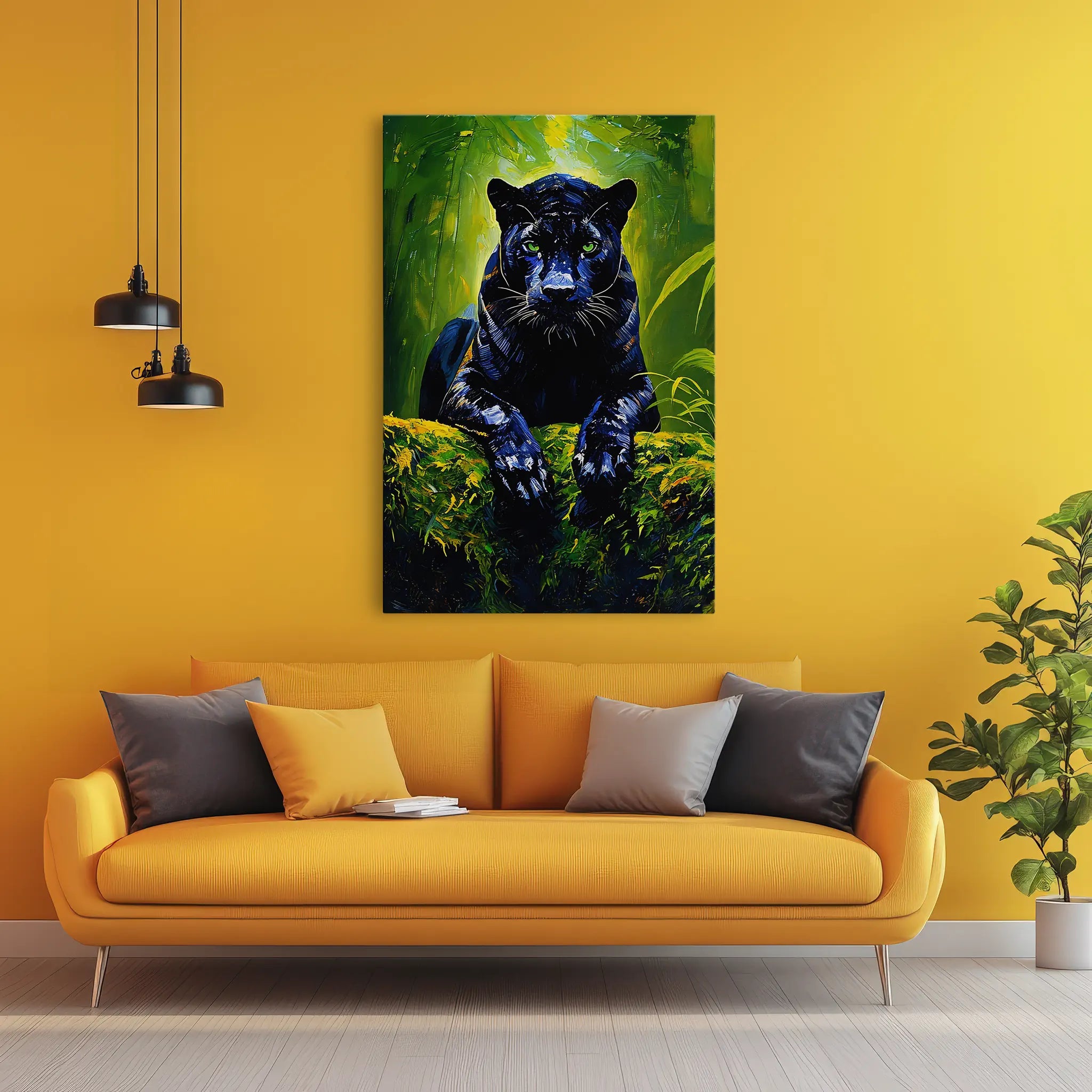 Emerald Eyes of the Night black panther Giclée Print 231014 Visual Wall Art AR2:3V Giclée Print