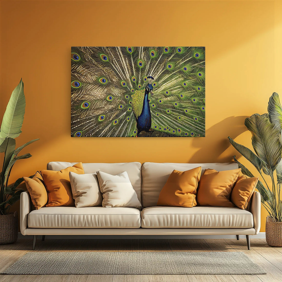 Emerald Majesty The Peacocks Fan Giclée Print 321017 Visual Wall Art AR3:2H Giclée Print