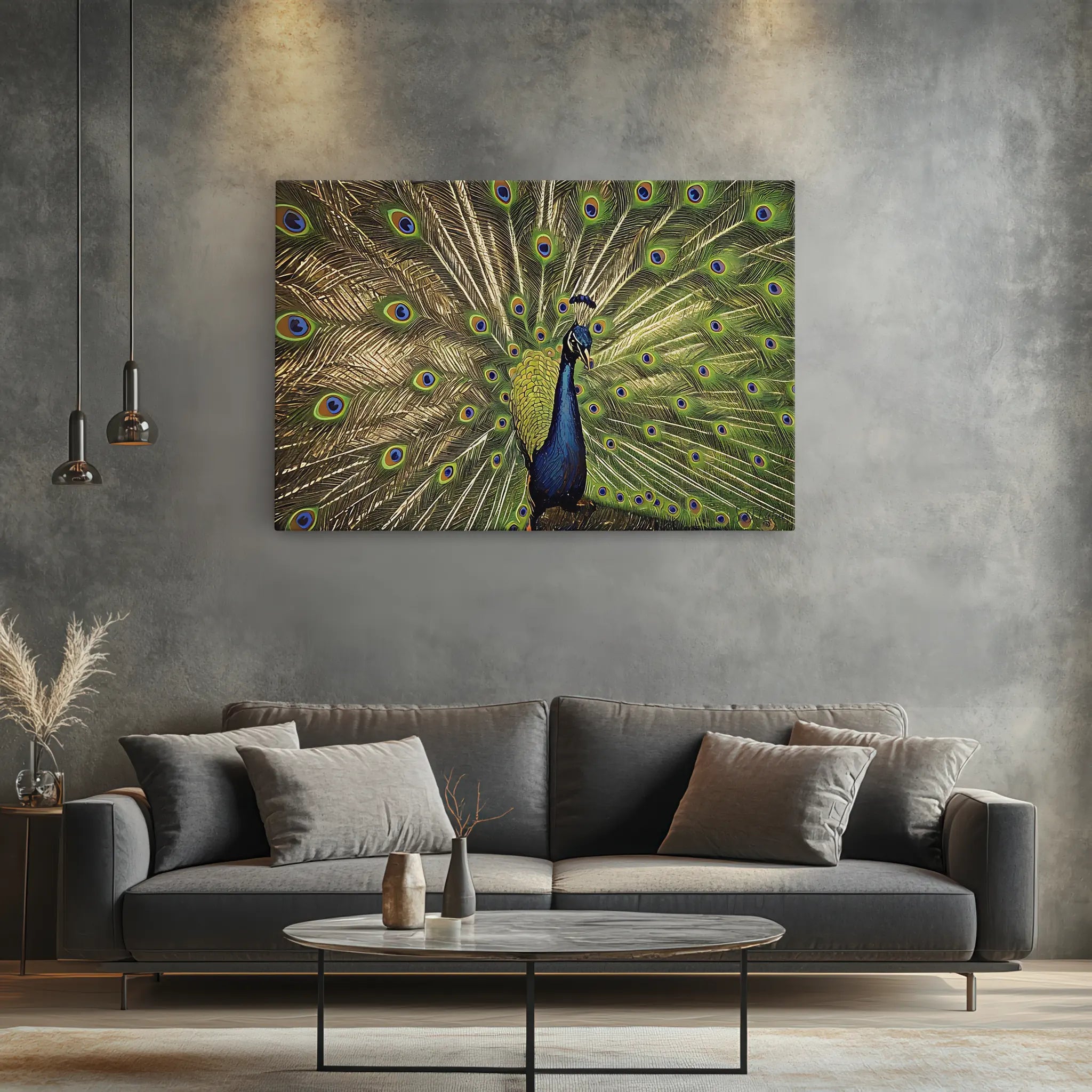 Emerald Majesty The Peacocks Fan Giclée Print 321017 Visual Wall Art AR3:2H Giclée Print