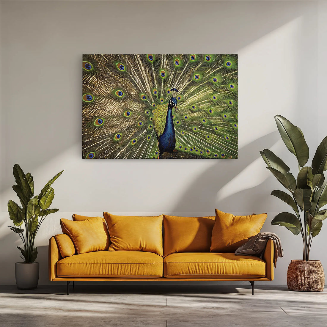 Emerald Majesty The Peacocks Fan Giclée Print 321017 Visual Wall Art AR3:2H Giclée Print