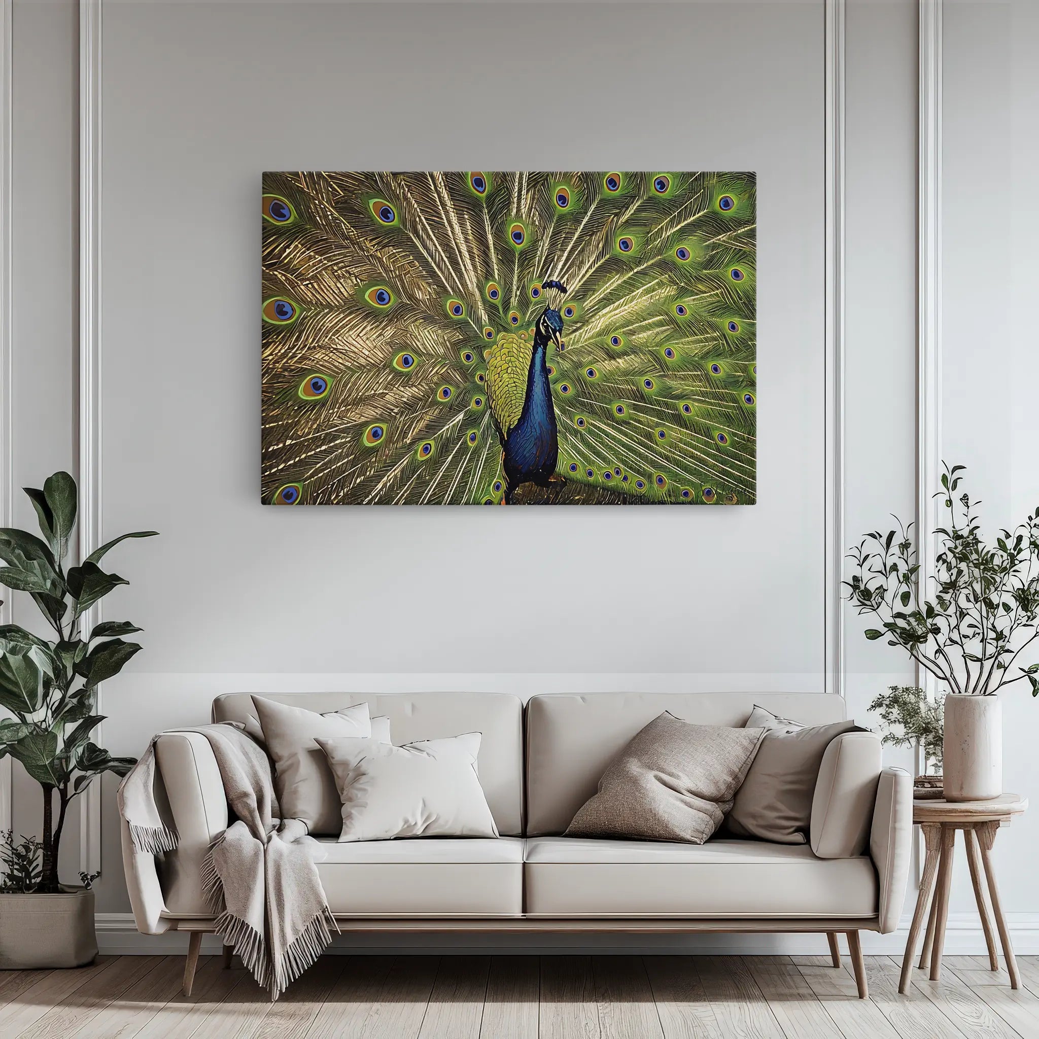 Emerald Majesty The Peacocks Fan Giclée Print 321017 Visual Wall Art AR3:2H Giclée Print