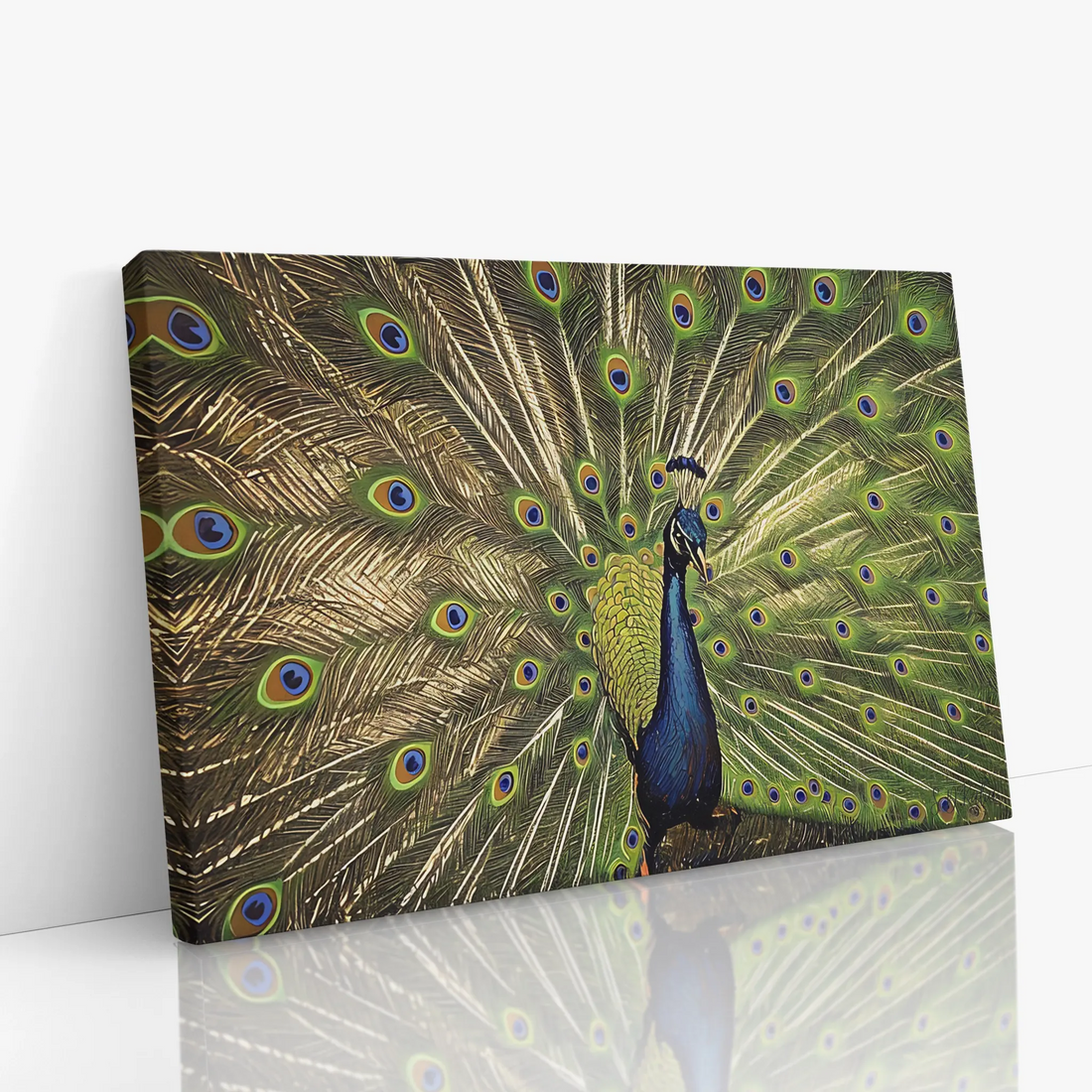 Emerald Majesty The Peacocks Fan Giclée Print 321017 Visual Wall Art AR3:2H Giclée Print