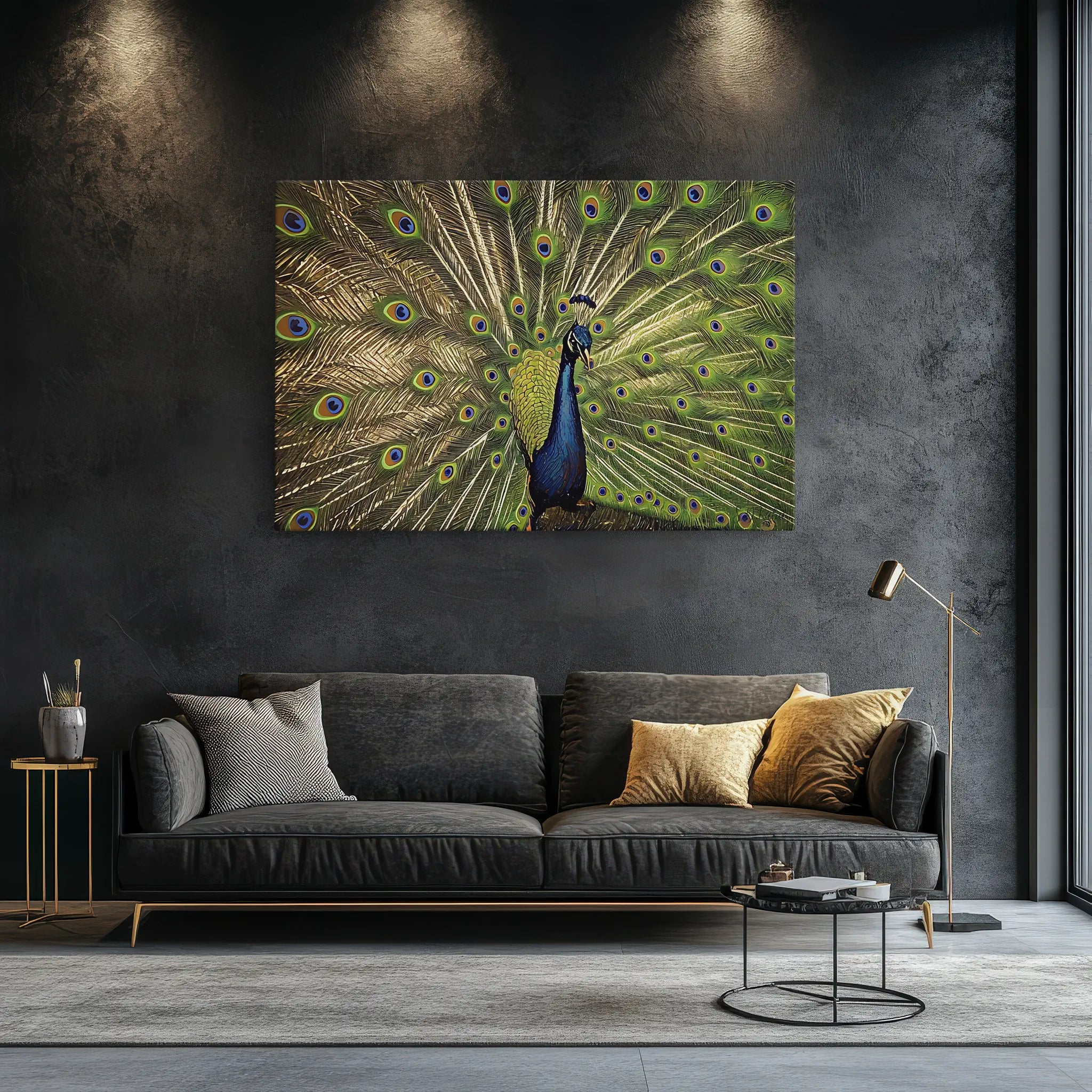 Emerald Majesty The Peacocks Fan Giclée Print 321017 Visual Wall Art AR3:2H Giclée Print