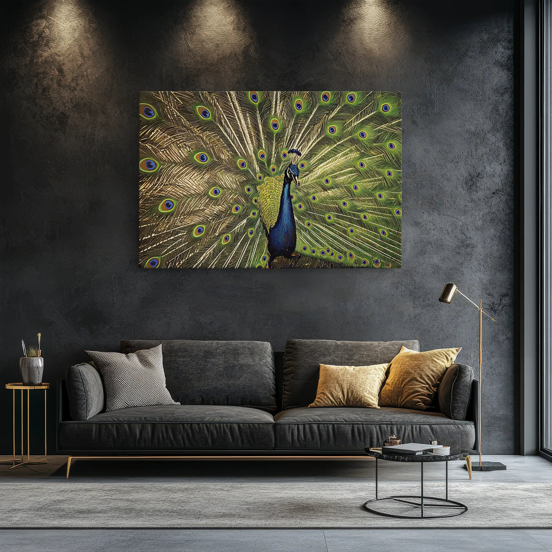 Emerald Majesty The Peacocks Fan Giclée Print 321017 Visual Wall Art AR3:2H Giclée Print