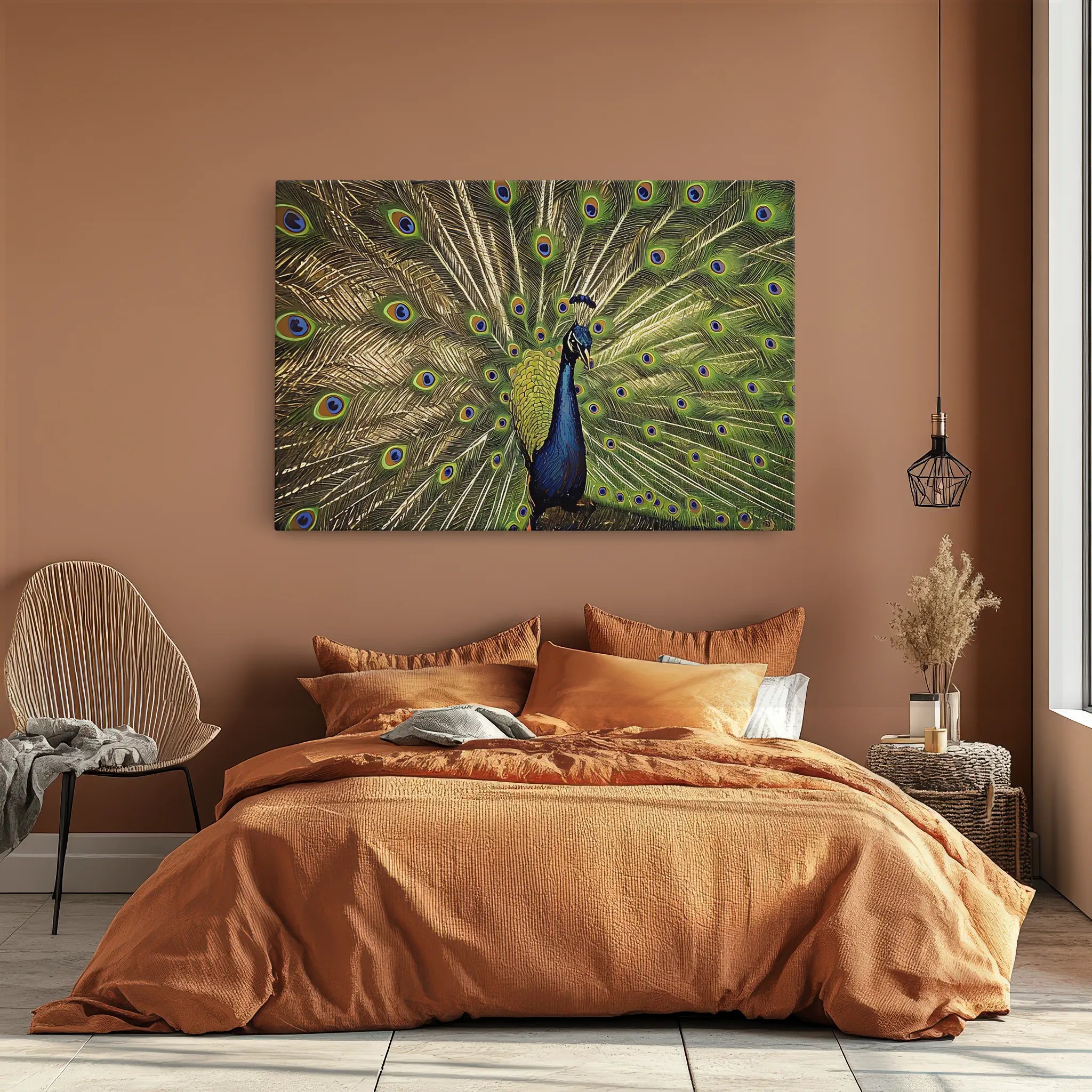 Emerald Majesty The Peacocks Fan Giclée Print 321017 Visual Wall Art AR3:2H Giclée Print