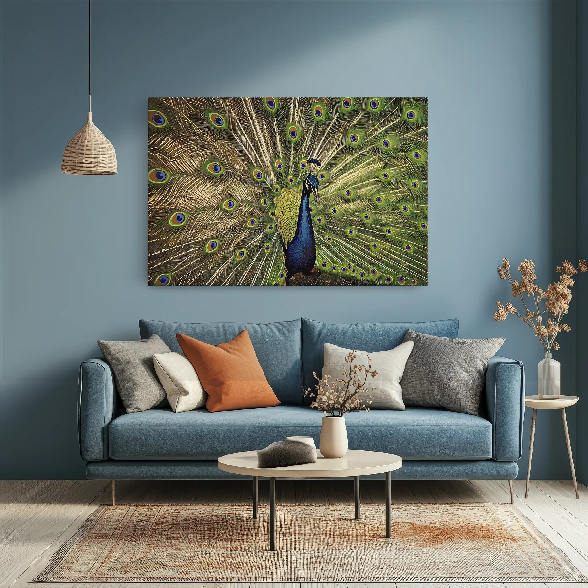 Emerald Majesty The Peacocks Fan Giclée Print 321017 Visual Wall Art AR3:2H Giclée Print