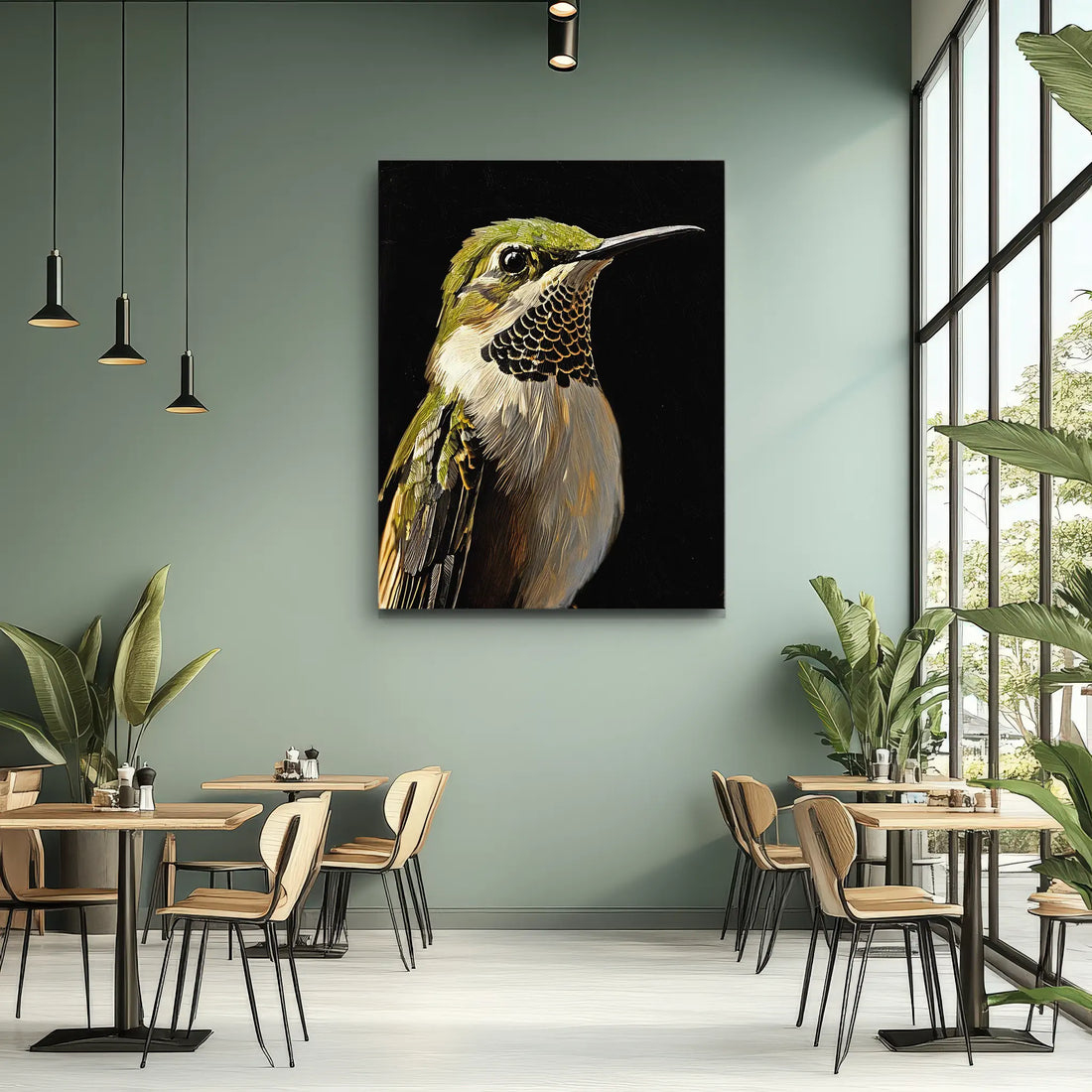 Emerald Whispers Bird Giclée Print 454617 Visual Wall Art AR3:4V-AR4:5V Giclée Print