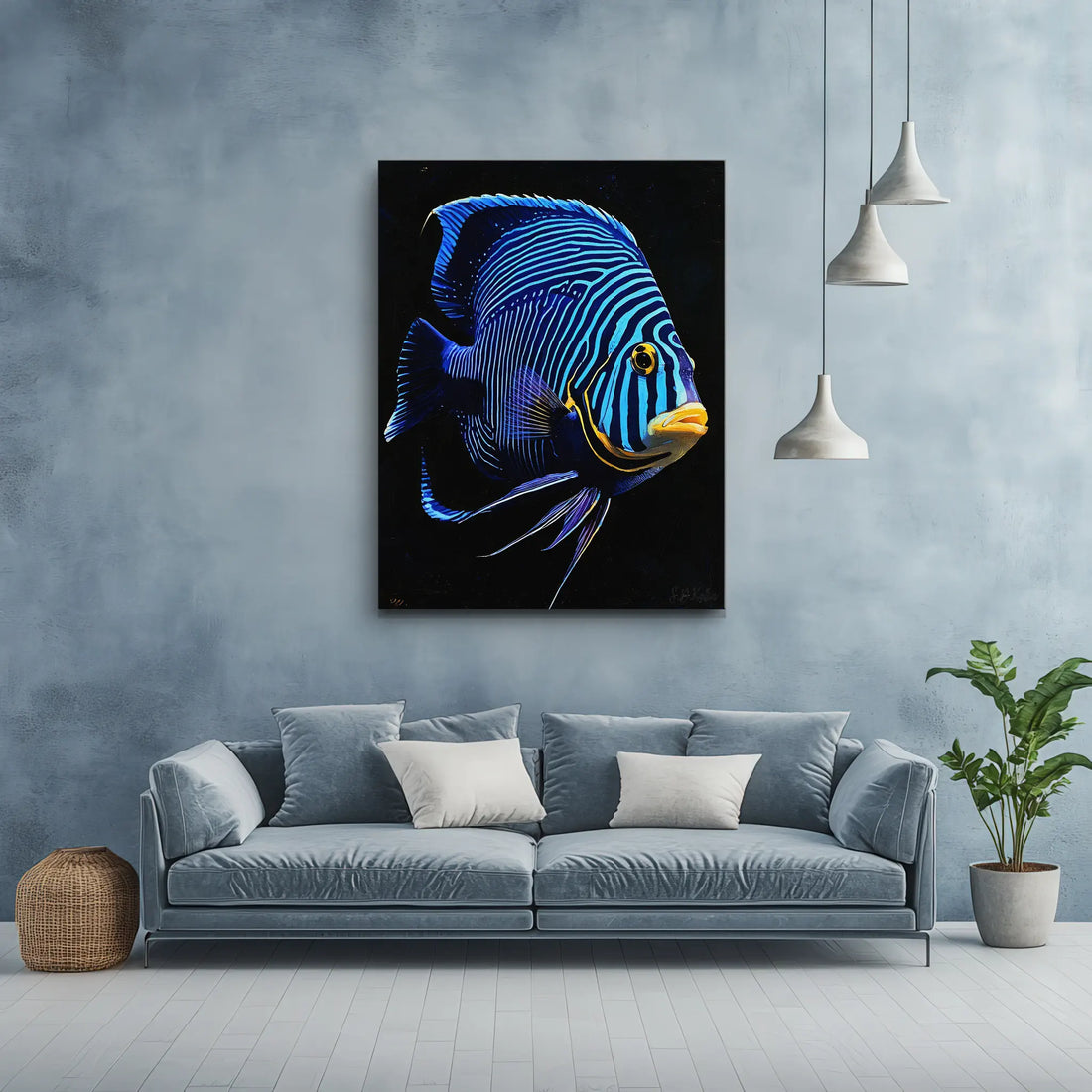 Emperor Angelfish Giclée Print 451010 Visual Wall Art AR3:4V-AR4:5V Giclée Print