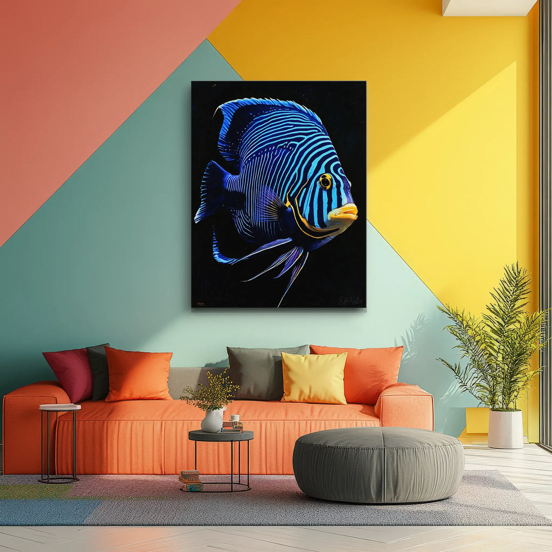 Emperor Angelfish Giclée Print 451010 Visual Wall Art AR3:4V-AR4:5V Giclée Print