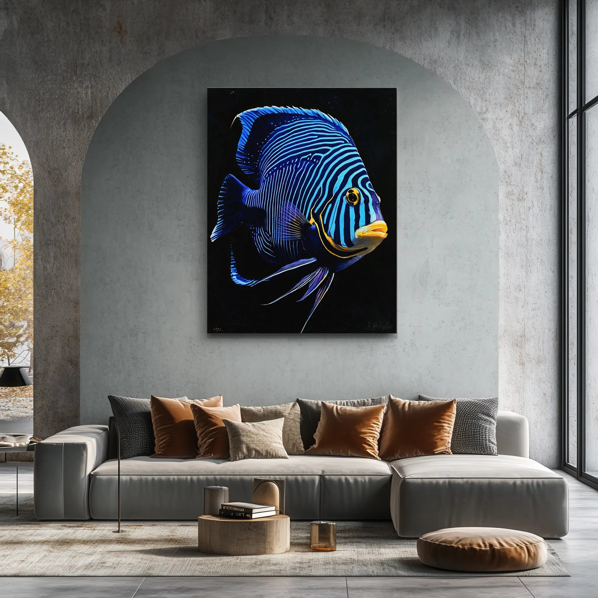 Emperor Angelfish Giclée Print 451010 Visual Wall Art AR3:4V-AR4:5V Giclée Print
