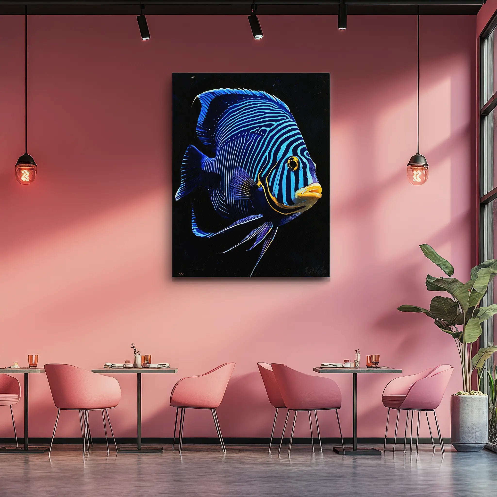 Emperor Angelfish Giclée Print 451010 Visual Wall Art AR3:4V-AR4:5V Giclée Print