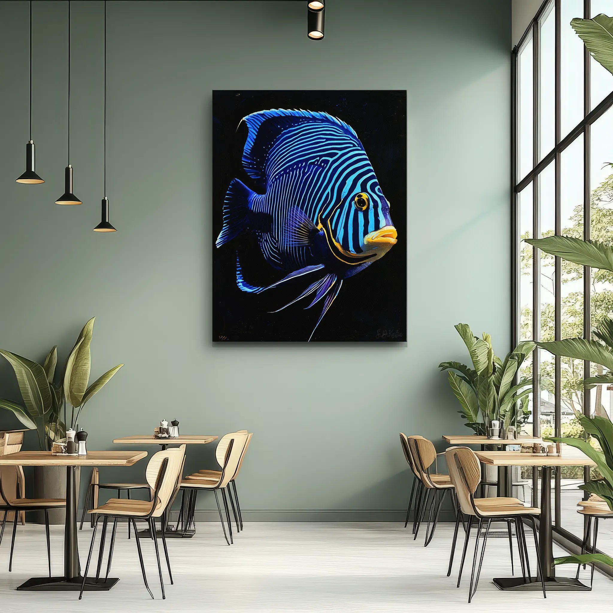 Emperor Angelfish Giclée Print 451010 Visual Wall Art AR3:4V-AR4:5V Giclée Print
