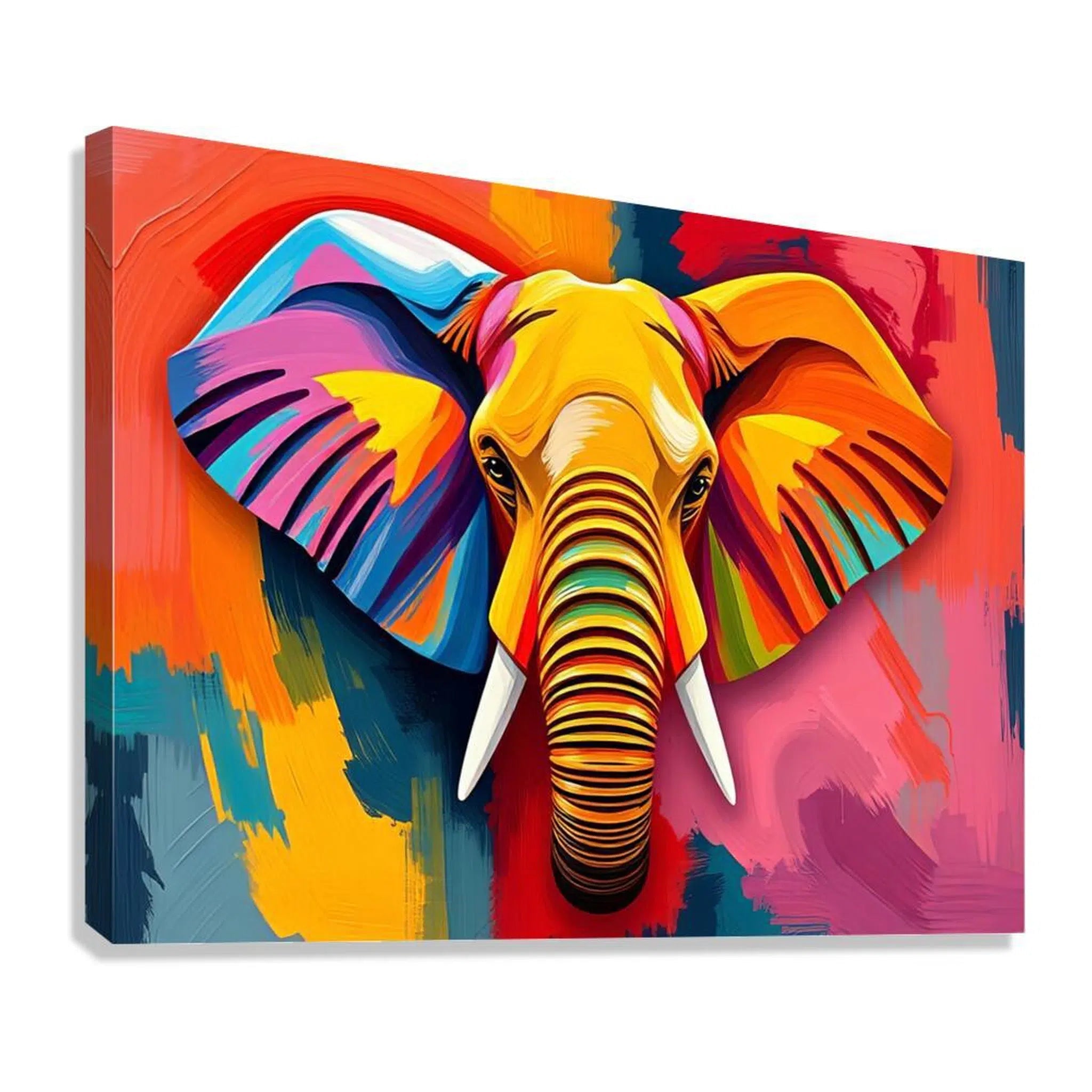 Engaging Elephant Giclée Print 43106 Giclée Stretched Canvas Print Visual Wall Art