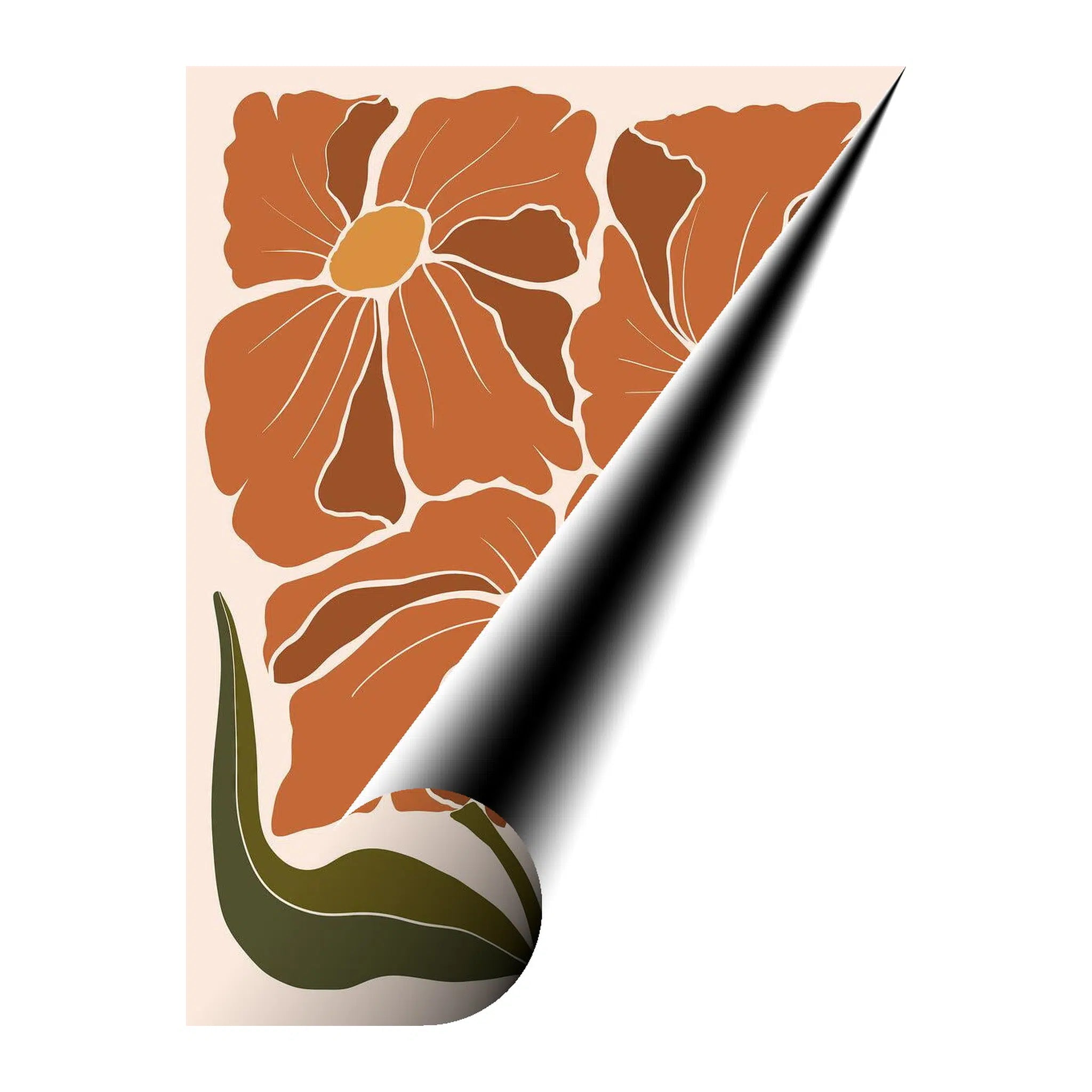 Erracotta Blooms Bohemian Giclée Print 34201 Giclée Fine Art Matte Paper Print Visual Wall Art