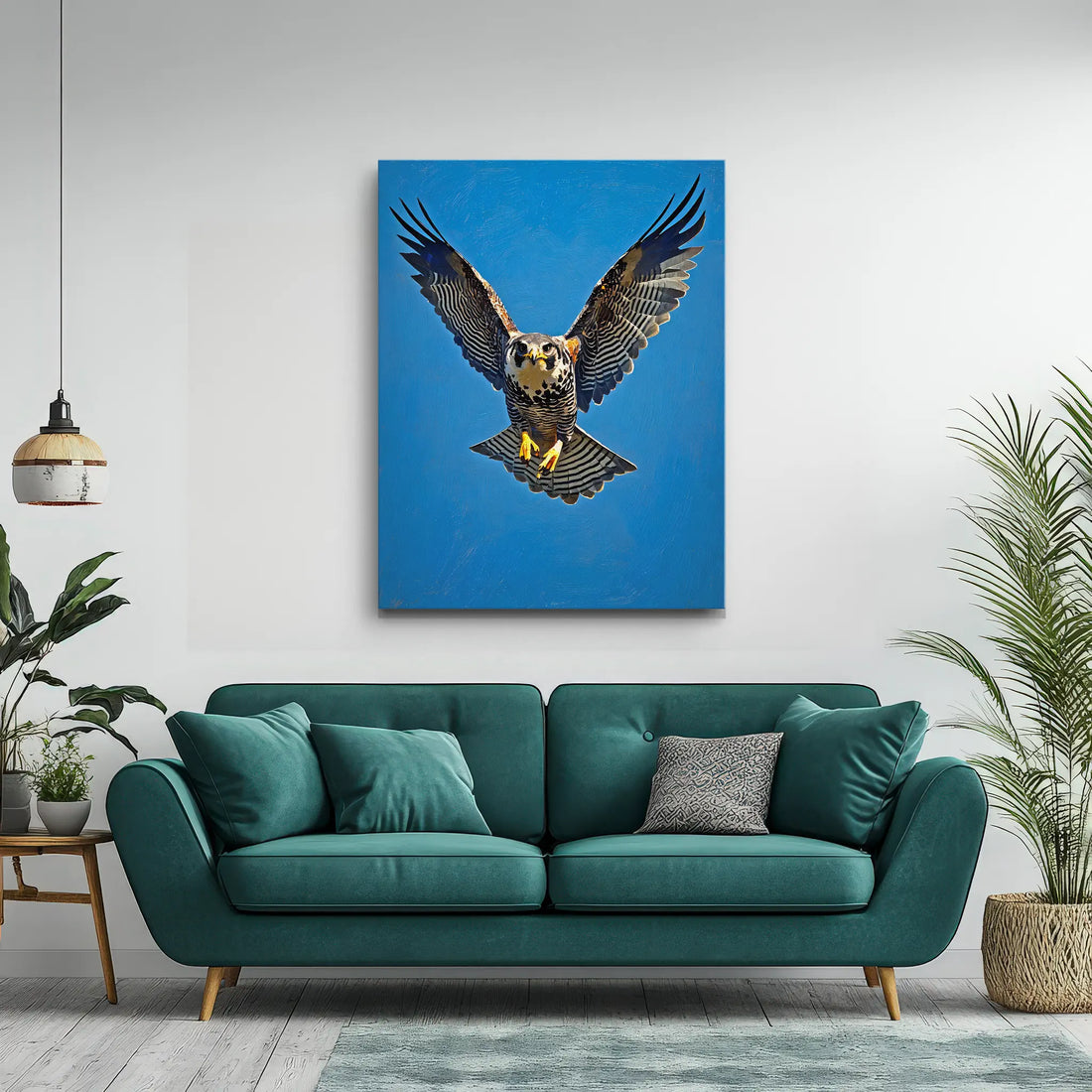 Falcon Spreading Wings Descending Giclée Print 454012 Visual Wall Art AR3:4V-AR4:5V Giclée Print