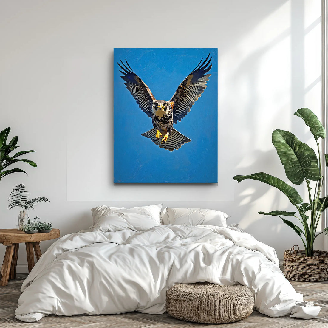 Falcon Spreading Wings Descending Giclée Print 454012 Visual Wall Art AR3:4V-AR4:5V Giclée Print