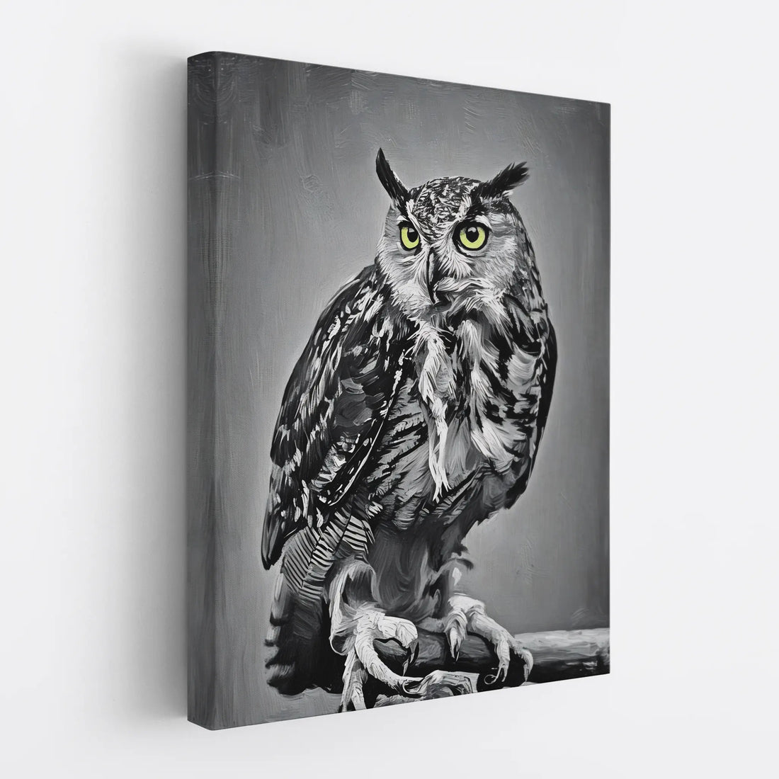 Feathered Wisdom Owl Perched Giclée Print 454618 Visual Wall Art AR3:4V-AR4:5V Giclée Print