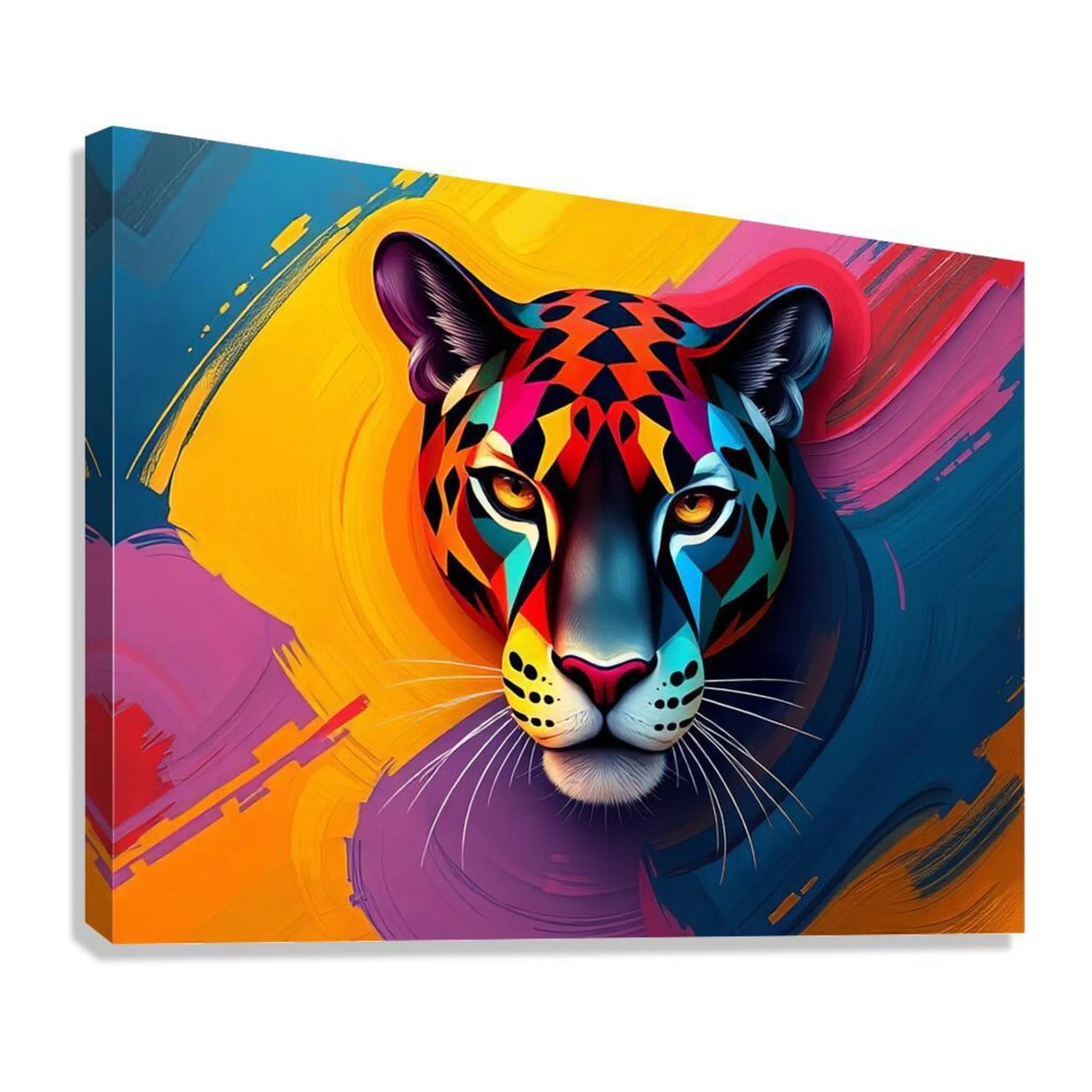 Fierce Expression Leopard Giclée Print 43125 Giclée Stretched Canvas Print Visual Wall Art