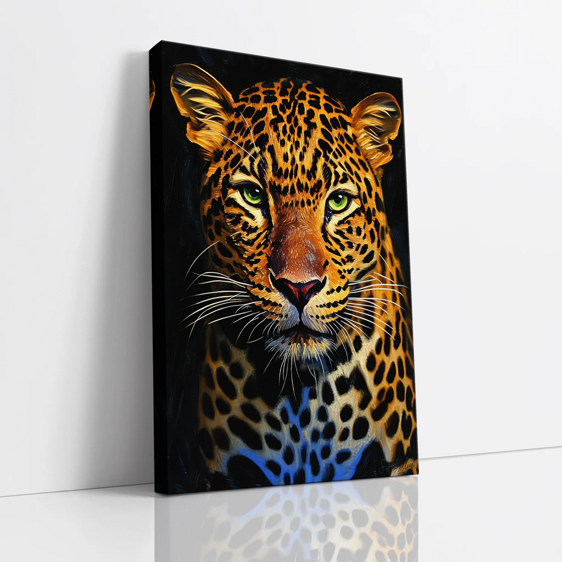 Fierce Leopard in Spotlight Giclée Print 231015 Visual Wall Art AR2:3V Giclée Print