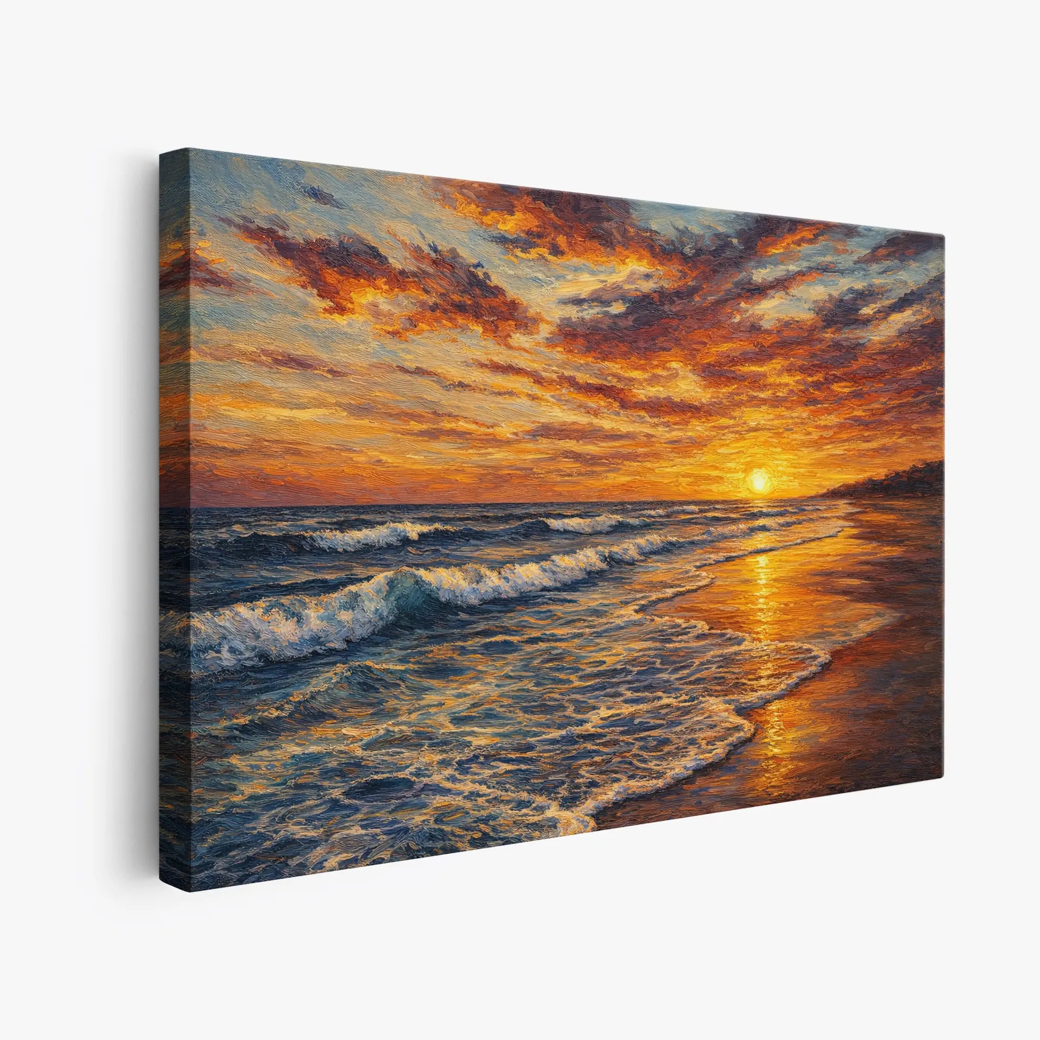 Fiery Beach Sunset Still Life Giclée Print 324002 Visual Wall Art AR3:2H Giclée Print