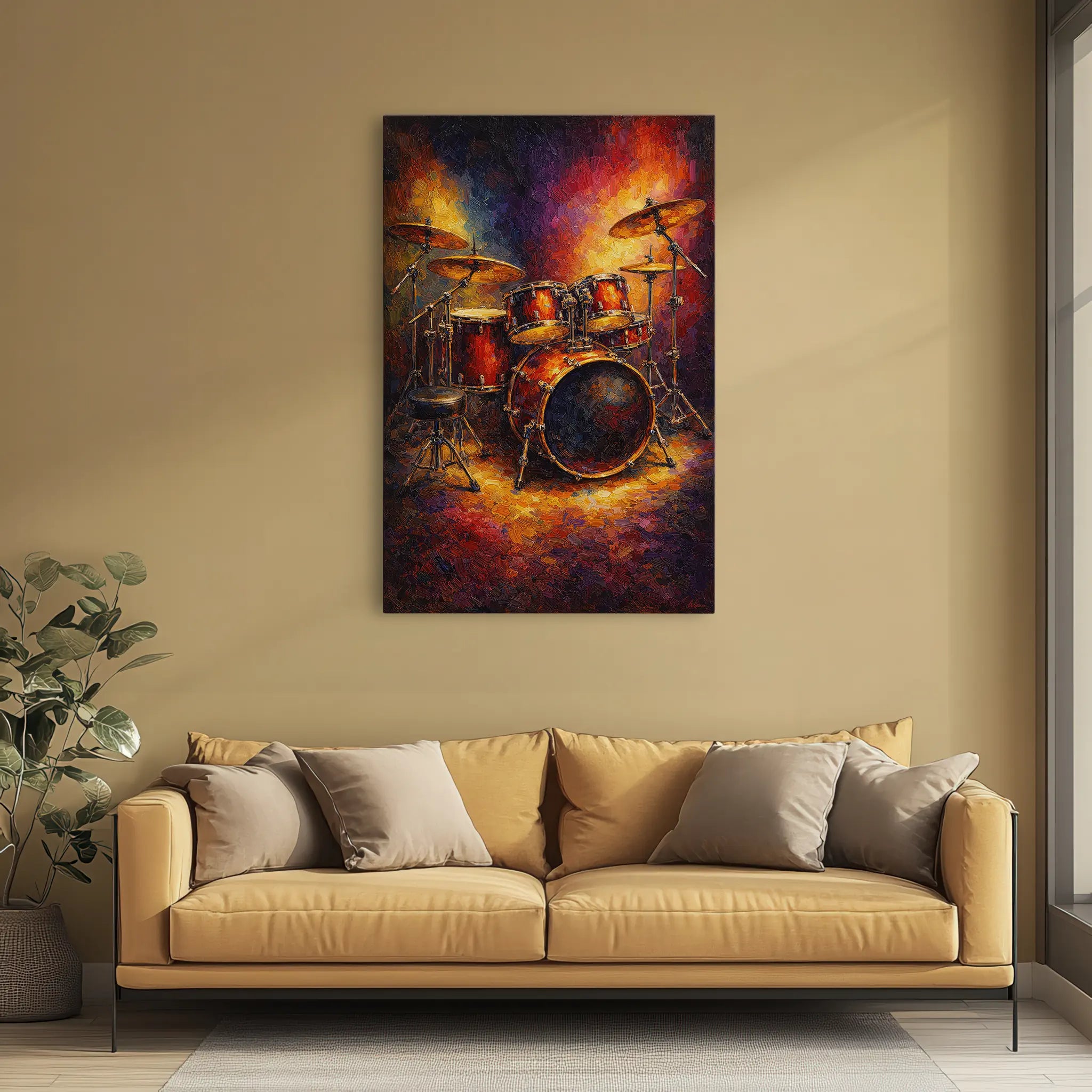 Fiery Drum Kit Giclée Print 235006 Visual Wall Art AR2:3V Giclée Print