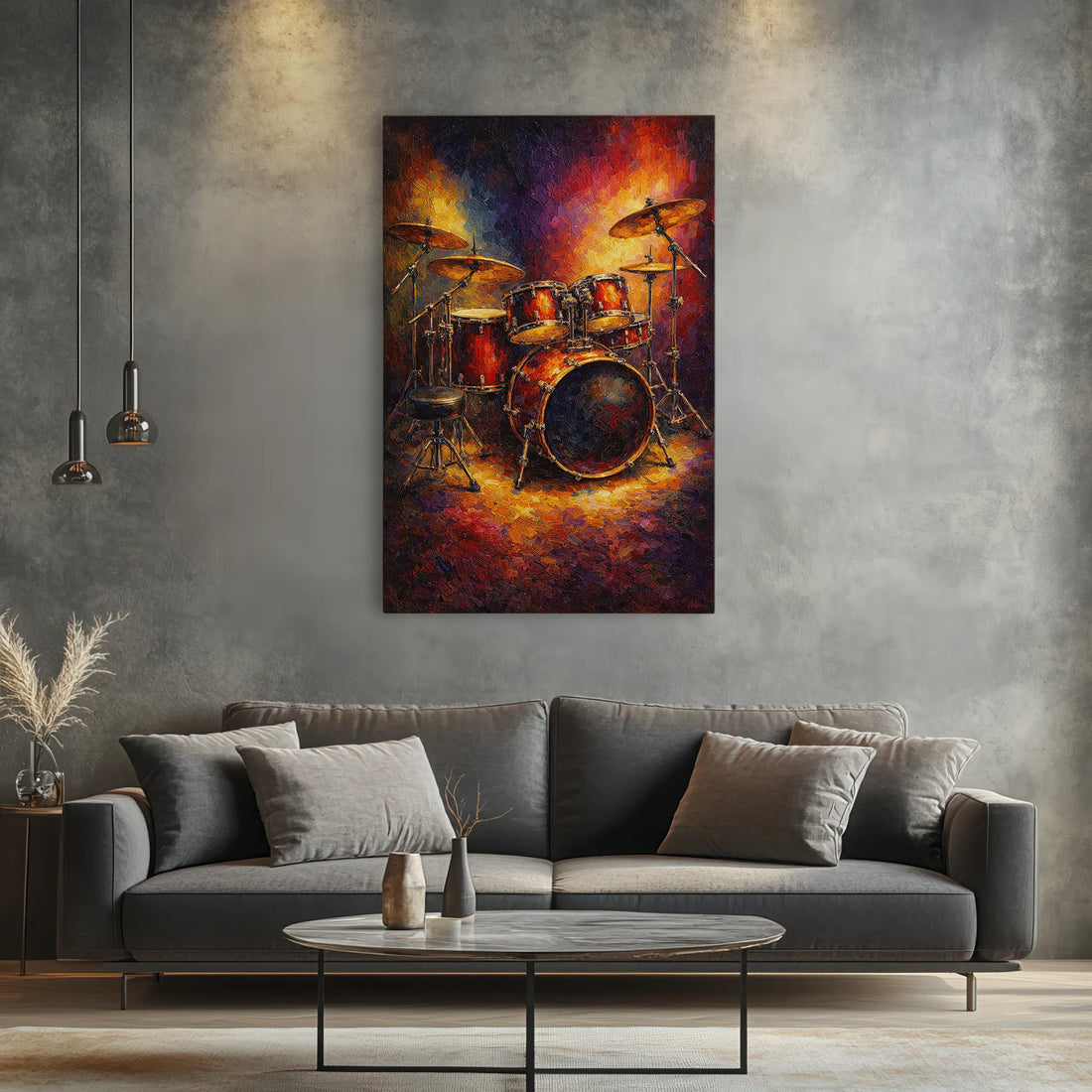 Fiery Drum Kit Giclée Print 235006 Visual Wall Art AR2:3V Giclée Print