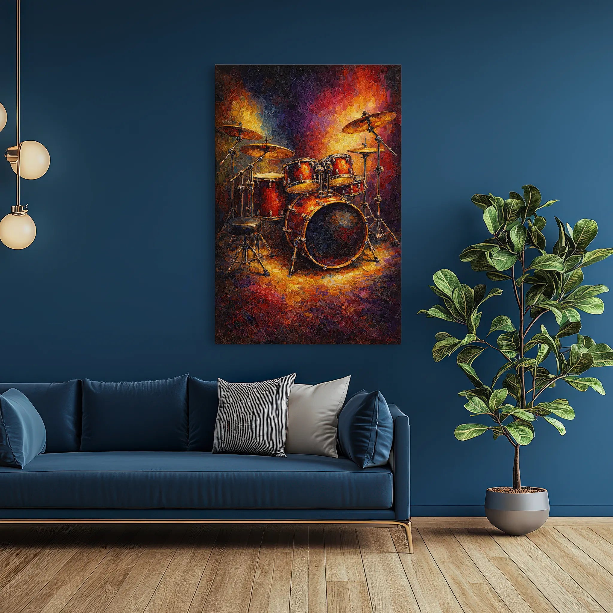 Fiery Drum Kit Giclée Print 235006 Visual Wall Art AR2:3V Giclée Print