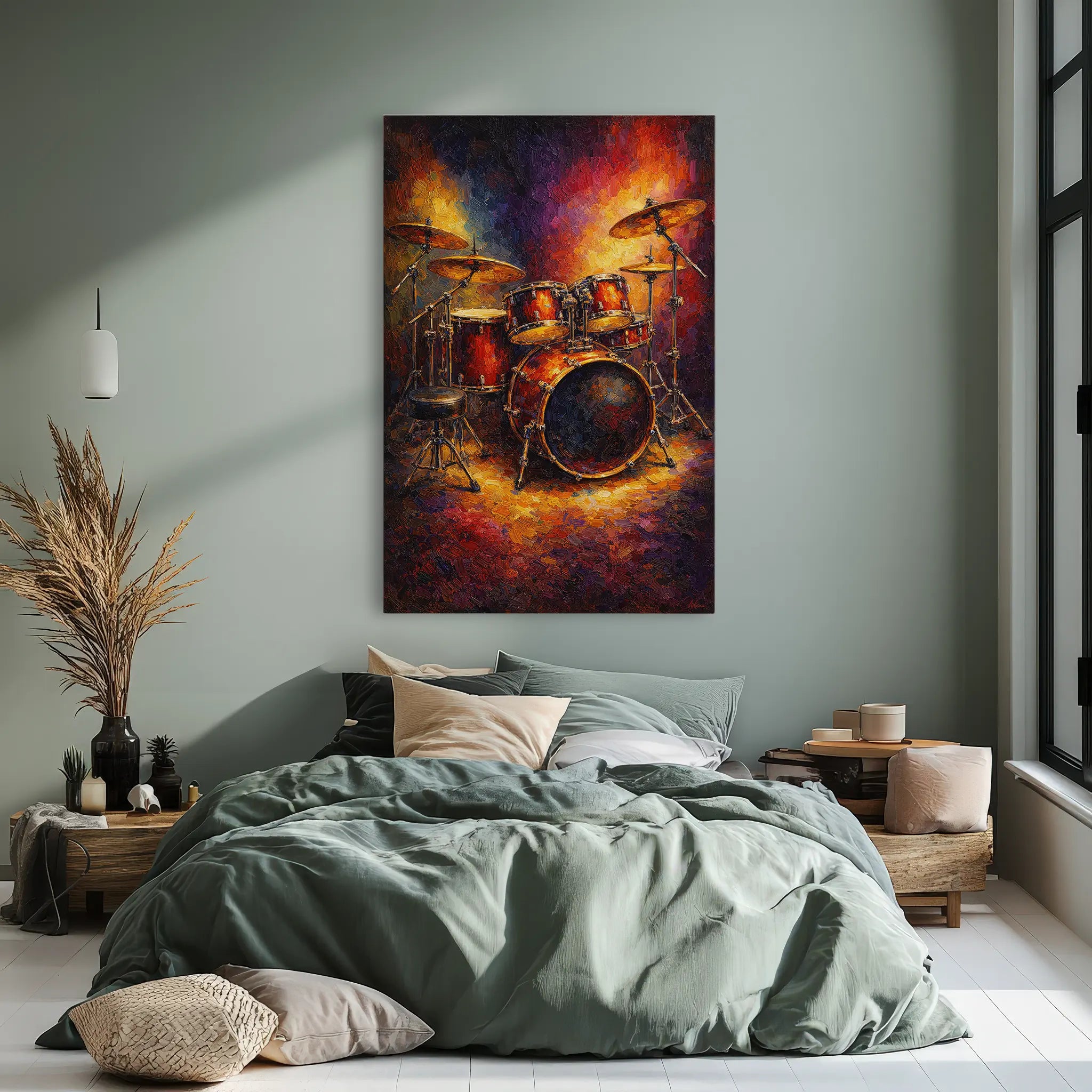 Fiery Drum Kit Giclée Print 235006 Visual Wall Art AR2:3V Giclée Print