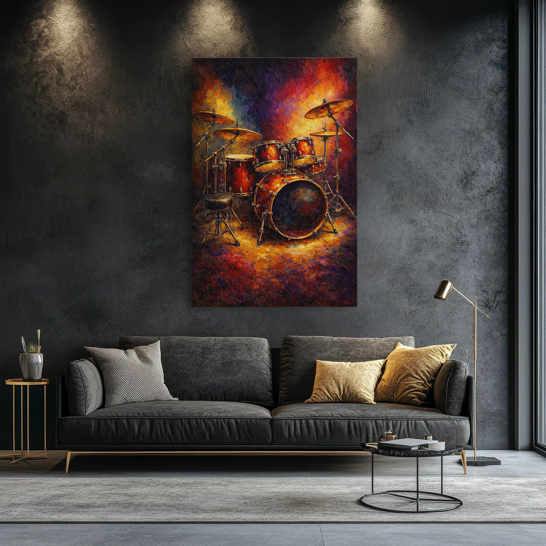 Fiery Drum Kit Giclée Print 235006 Visual Wall Art AR2:3V Giclée Print