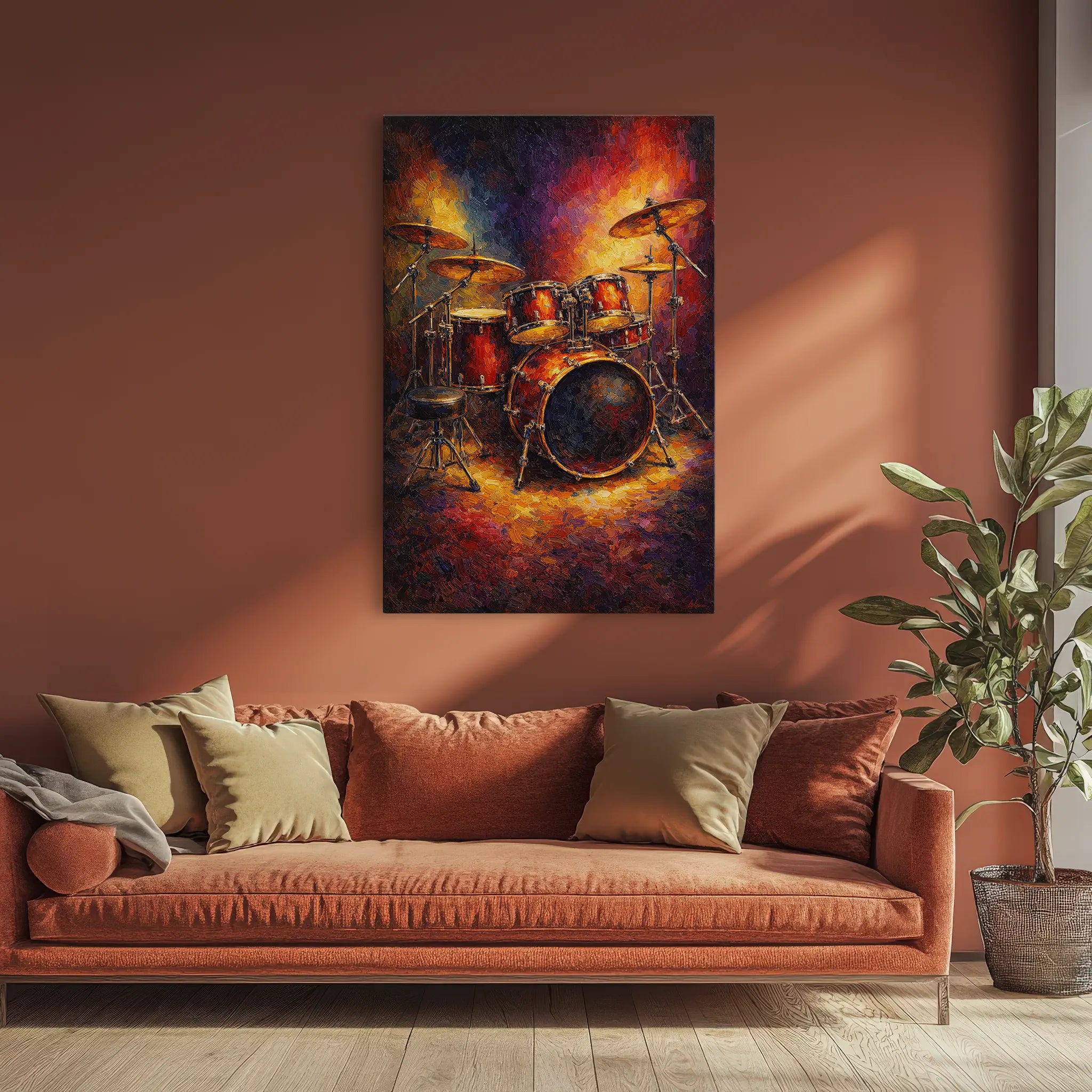 Fiery Drum Kit Giclée Print 235006 Visual Wall Art AR2:3V Giclée Print