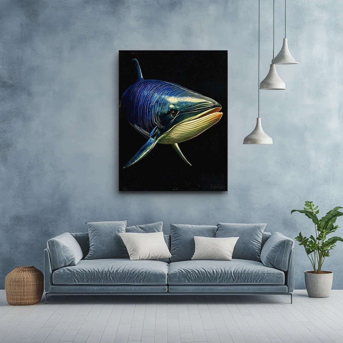 Fin Whale Giclée Print Balaenoptera physalus 451011 Visual Wall Art AR3:4V-AR4:5V Giclée Print