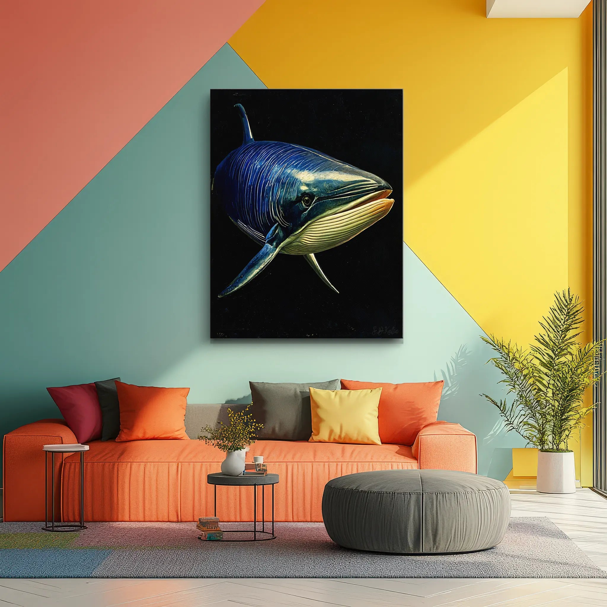 Fin Whale Giclée Print Balaenoptera physalus 451011 Visual Wall Art AR3:4V-AR4:5V Giclée Print