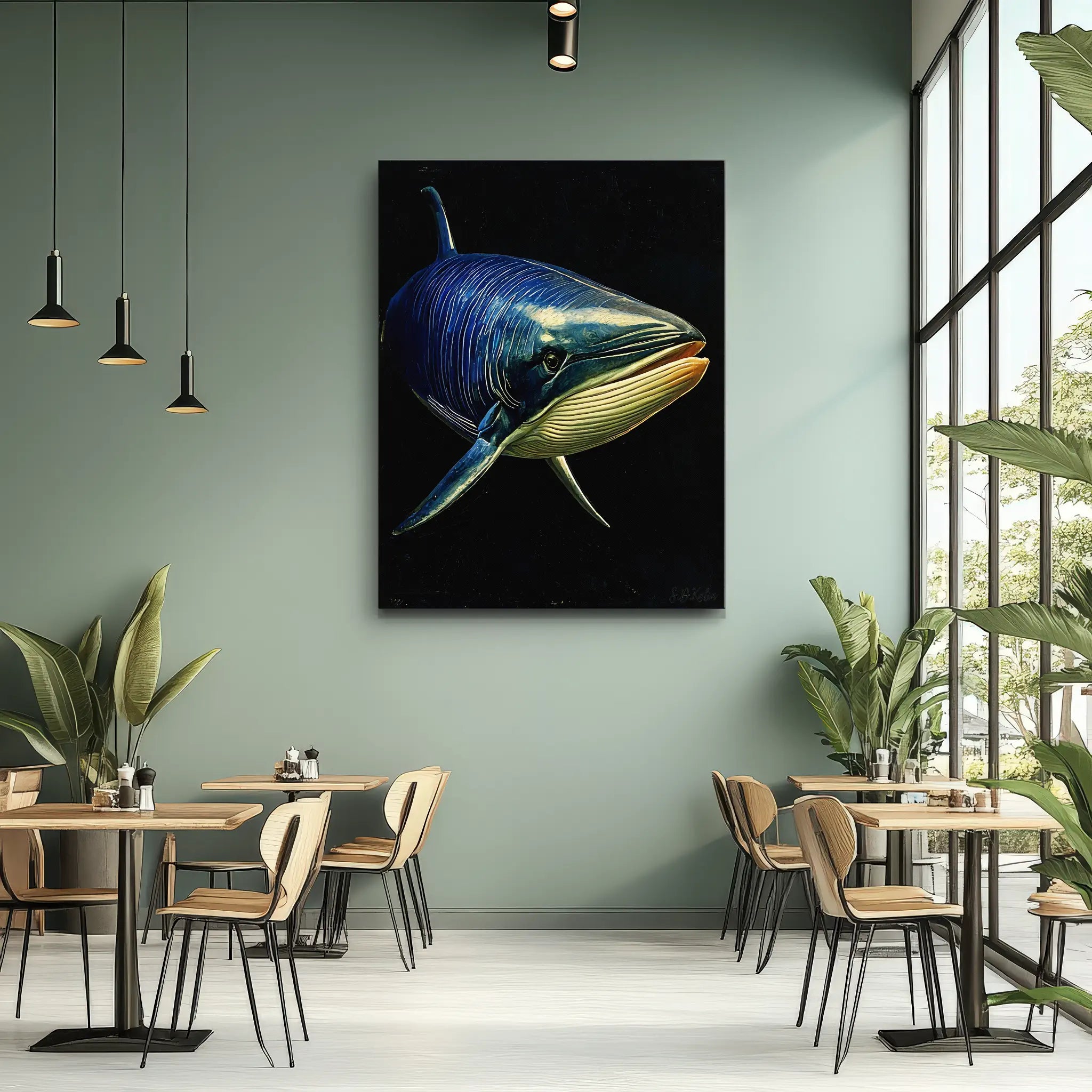 Fin Whale Giclée Print Balaenoptera physalus 451011 Visual Wall Art AR3:4V-AR4:5V Giclée Print