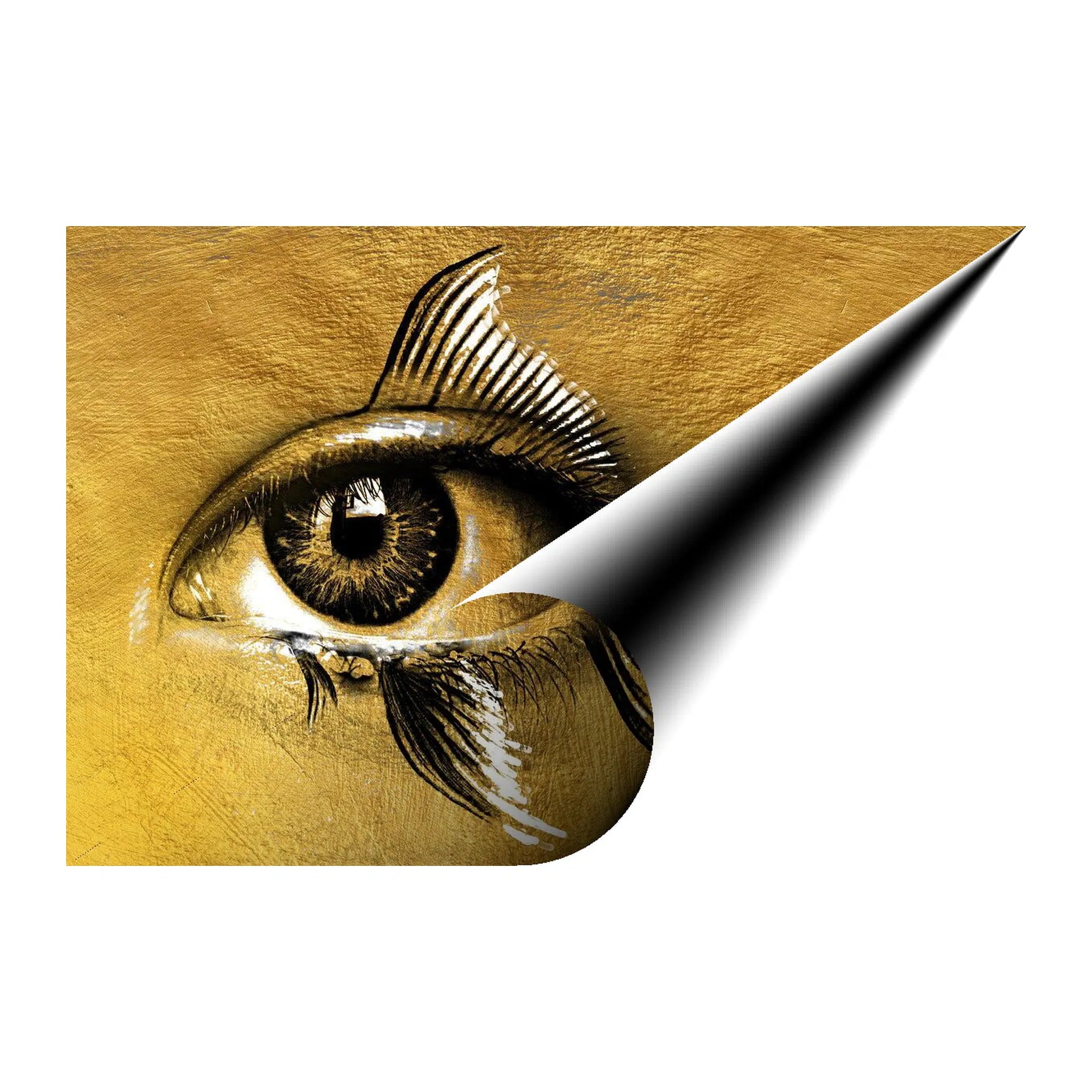 Fish Eye Gold Giclée Print 32918 Giclée Rolled Canvas Print Visual Wall Art