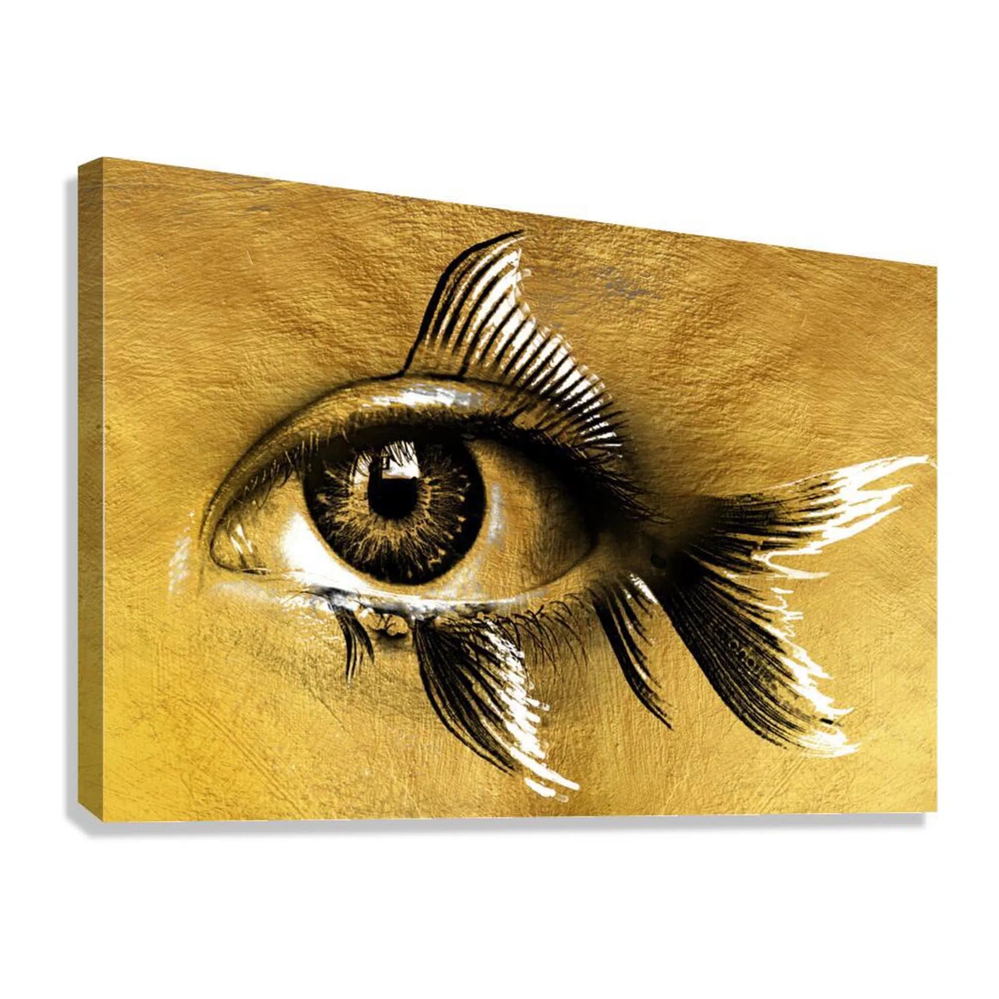 Fish Eye Gold Giclée Print 32918 Giclée Stretched Canvas Print Visual Wall Art