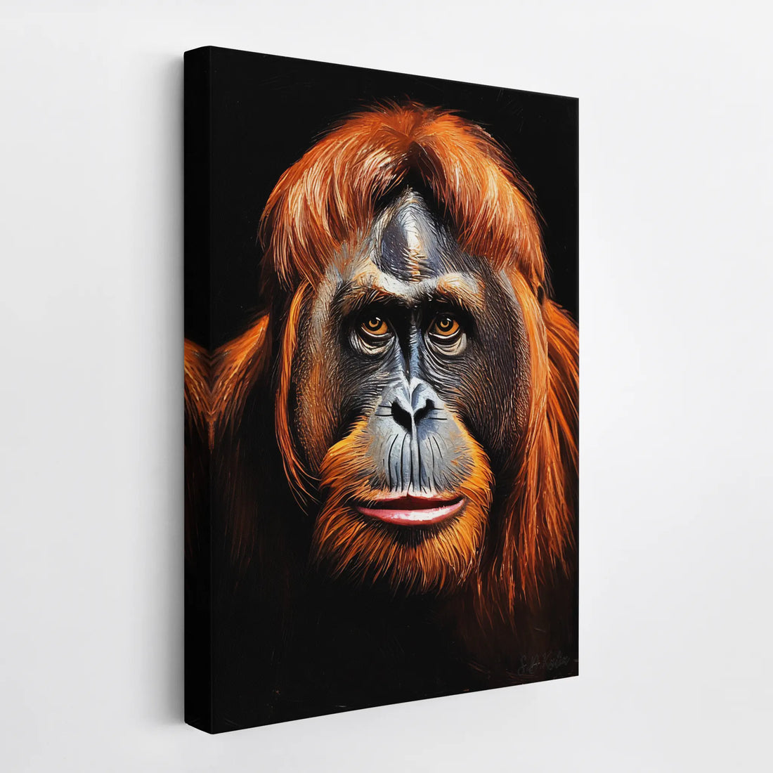 Flame-Haired Orangutan Close-Up Giclée Print 231016 Visual Wall Art AR2:3V Giclée Print