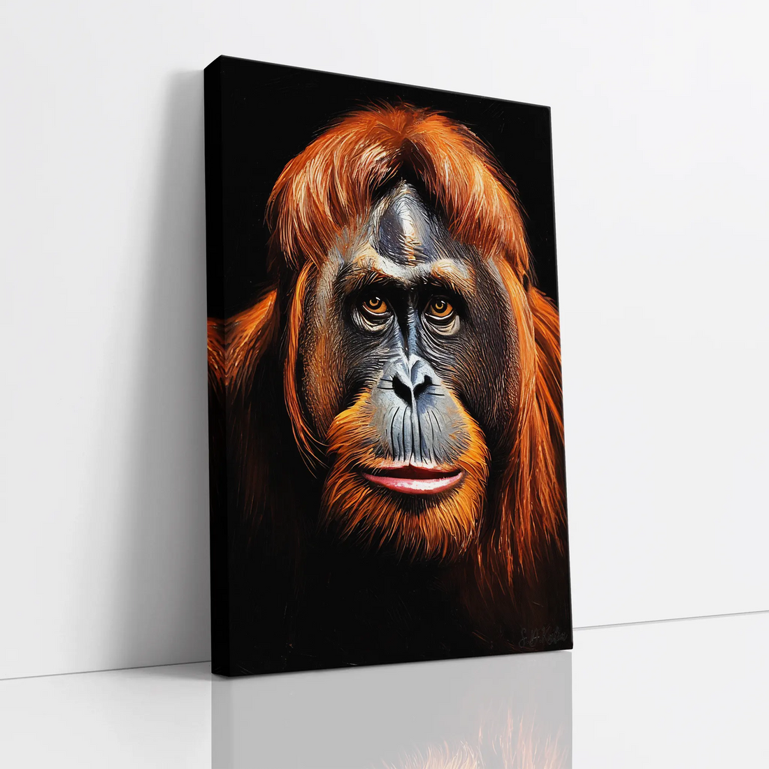 Flame-Haired Orangutan Close-Up Giclée Print 231016 Visual Wall Art AR2:3V Giclée Print