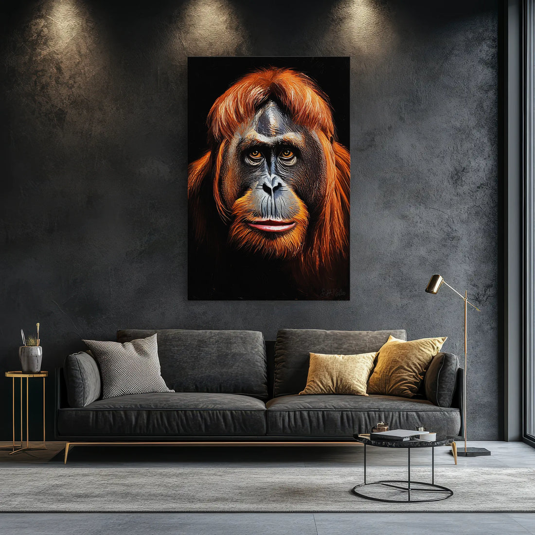 Flame-Haired Orangutan Close-Up Giclée Print 231016 Visual Wall Art AR2:3V Giclée Print