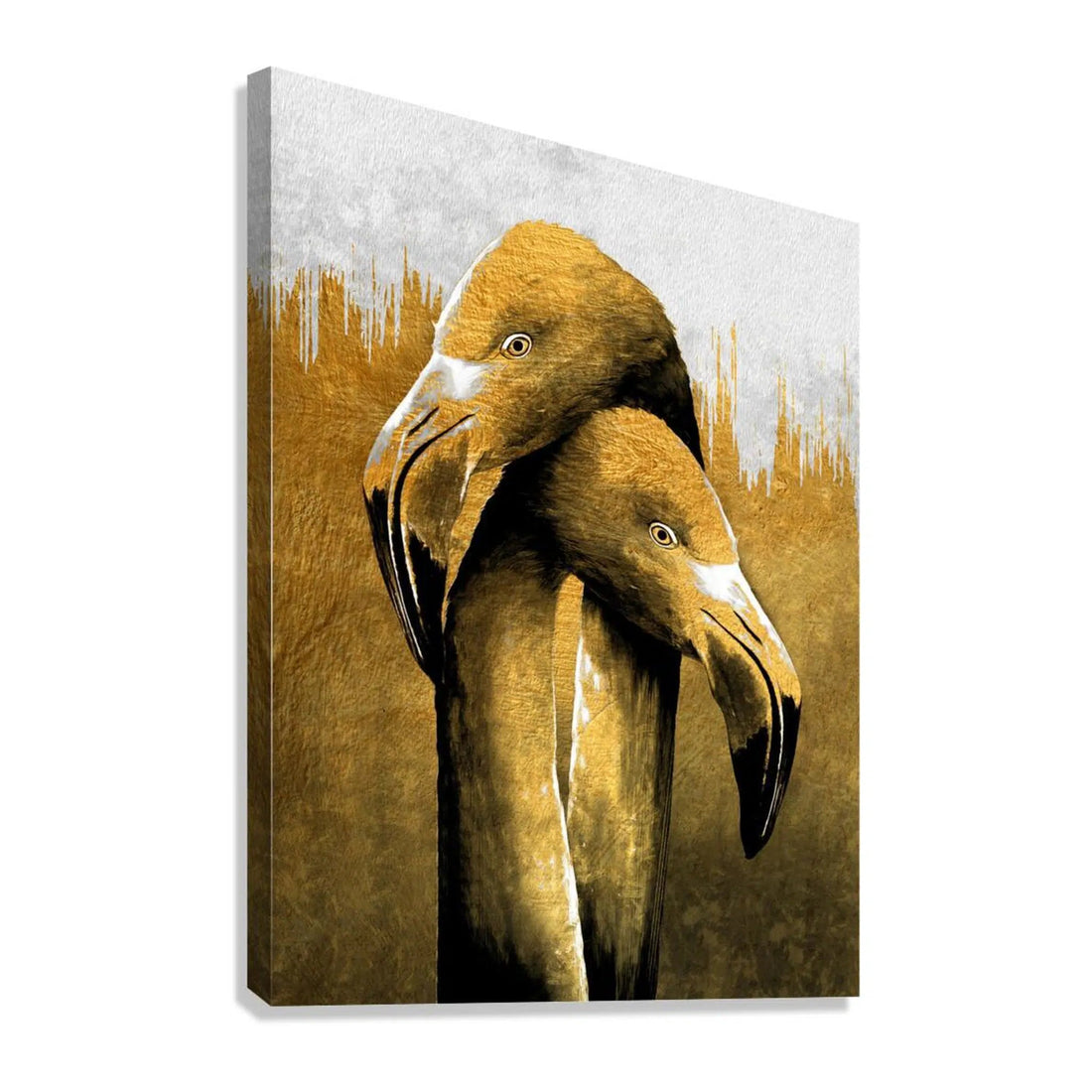 Flamingos Gold Giclée Print 34905 Giclée Stretched Canvas Print Visual Wall Art