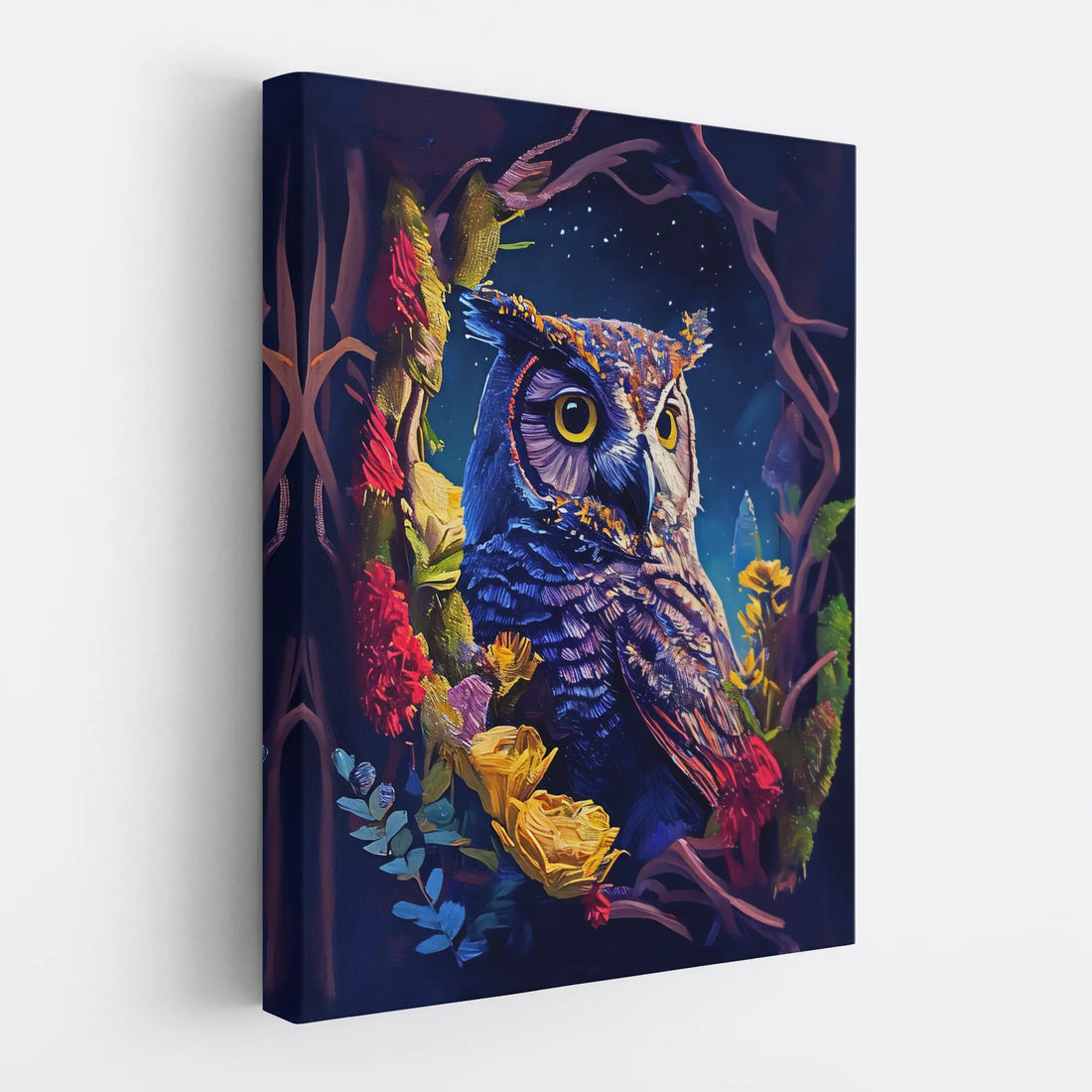 Floral Nightwatcher Owl Giclée Print 454619 Visual Wall Art AR3:4V-AR4:5V Giclée Print
