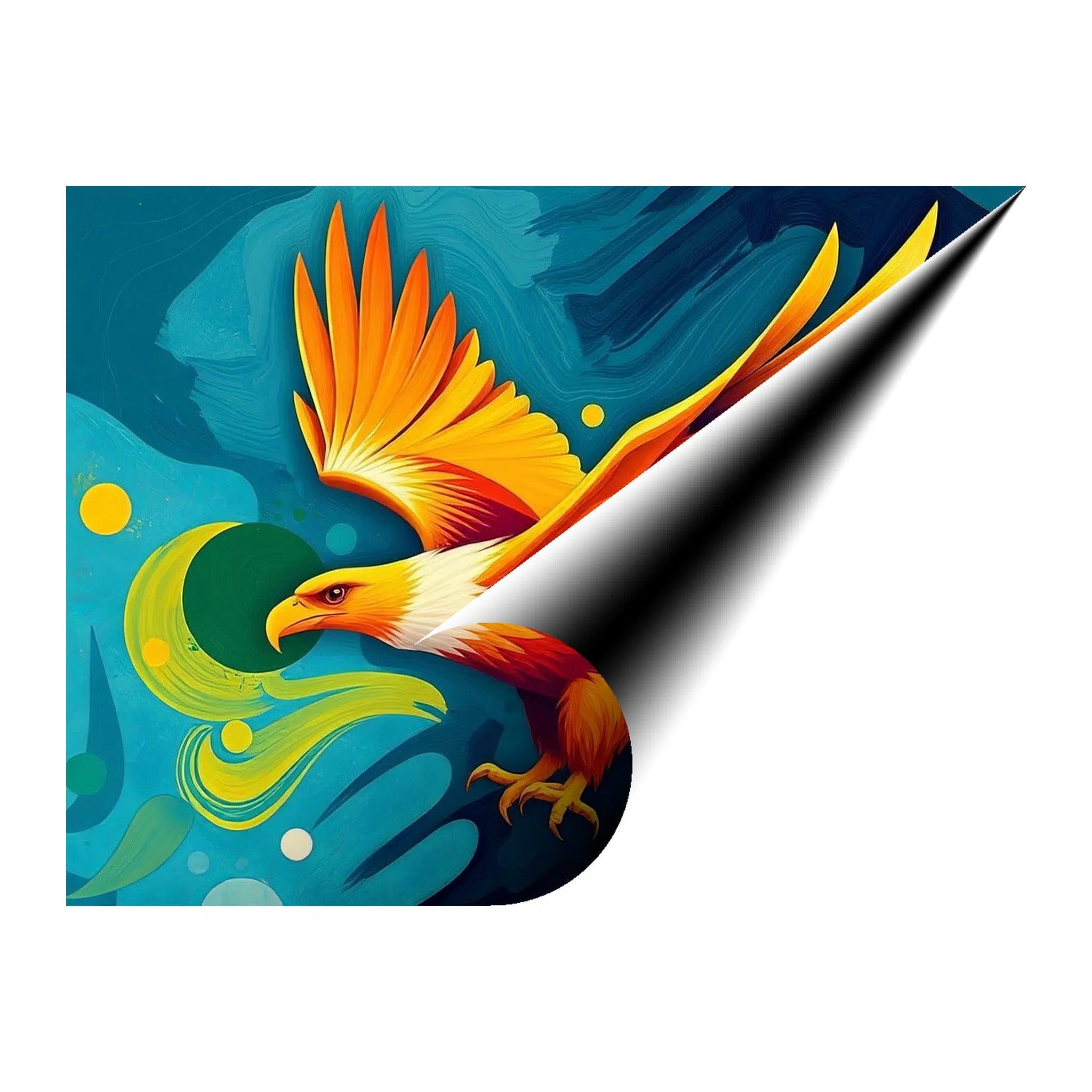 Flying Gold Eagle Giclée Print 43601 Giclée Rolled Canvas Print Visual Wall Art