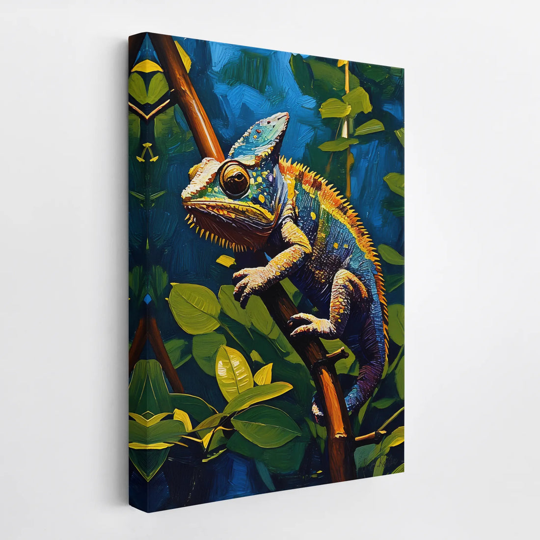 Forest Prism Chameleon Among Leaves Giclée Print 231077 Visual Wall Art AR2:3V Giclée Print