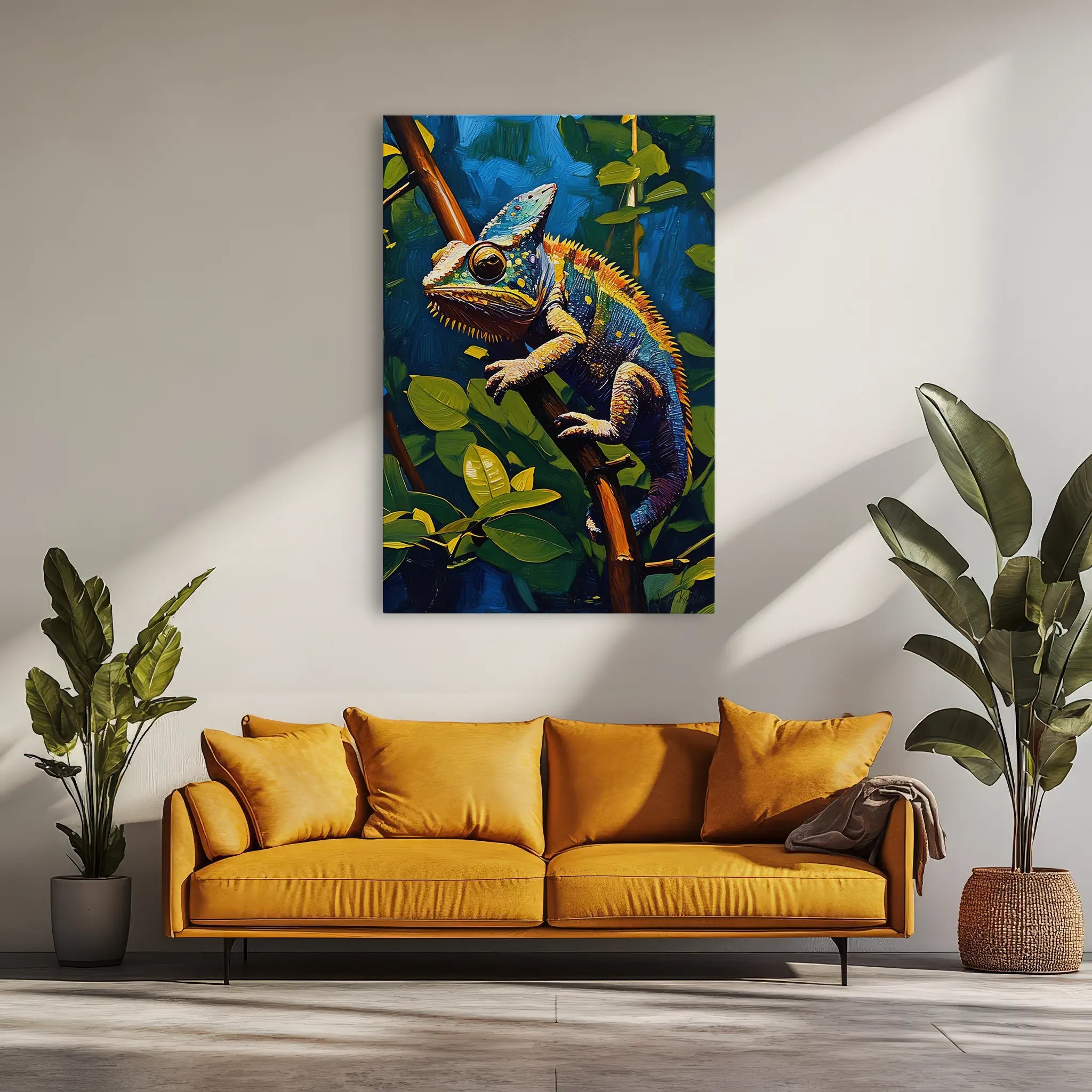 Forest Prism Chameleon Among Leaves Giclée Print 231077 Visual Wall Art AR2:3V Giclée Print