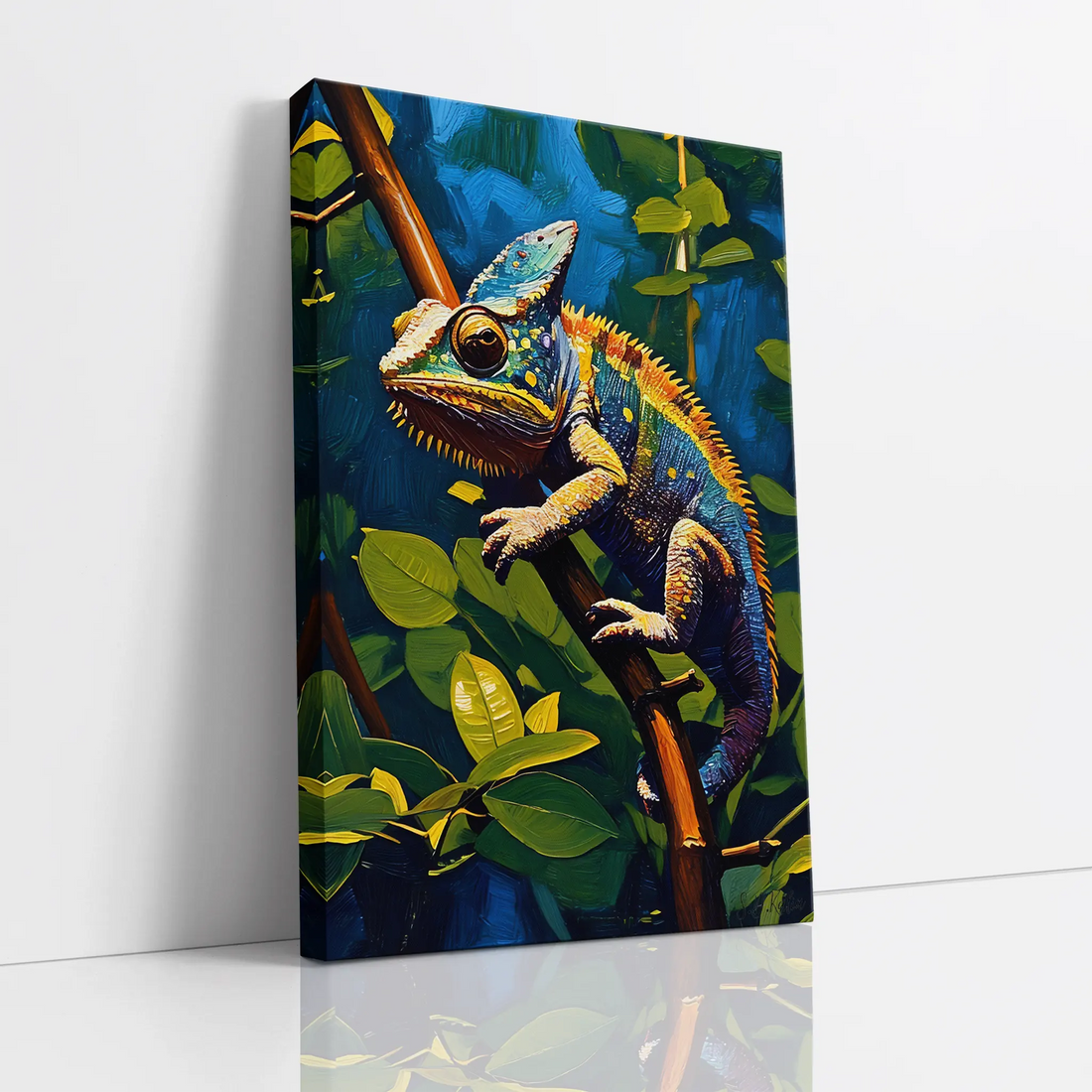 Forest Prism Chameleon Among Leaves Giclée Print 231077 Visual Wall Art AR2:3V Giclée Print