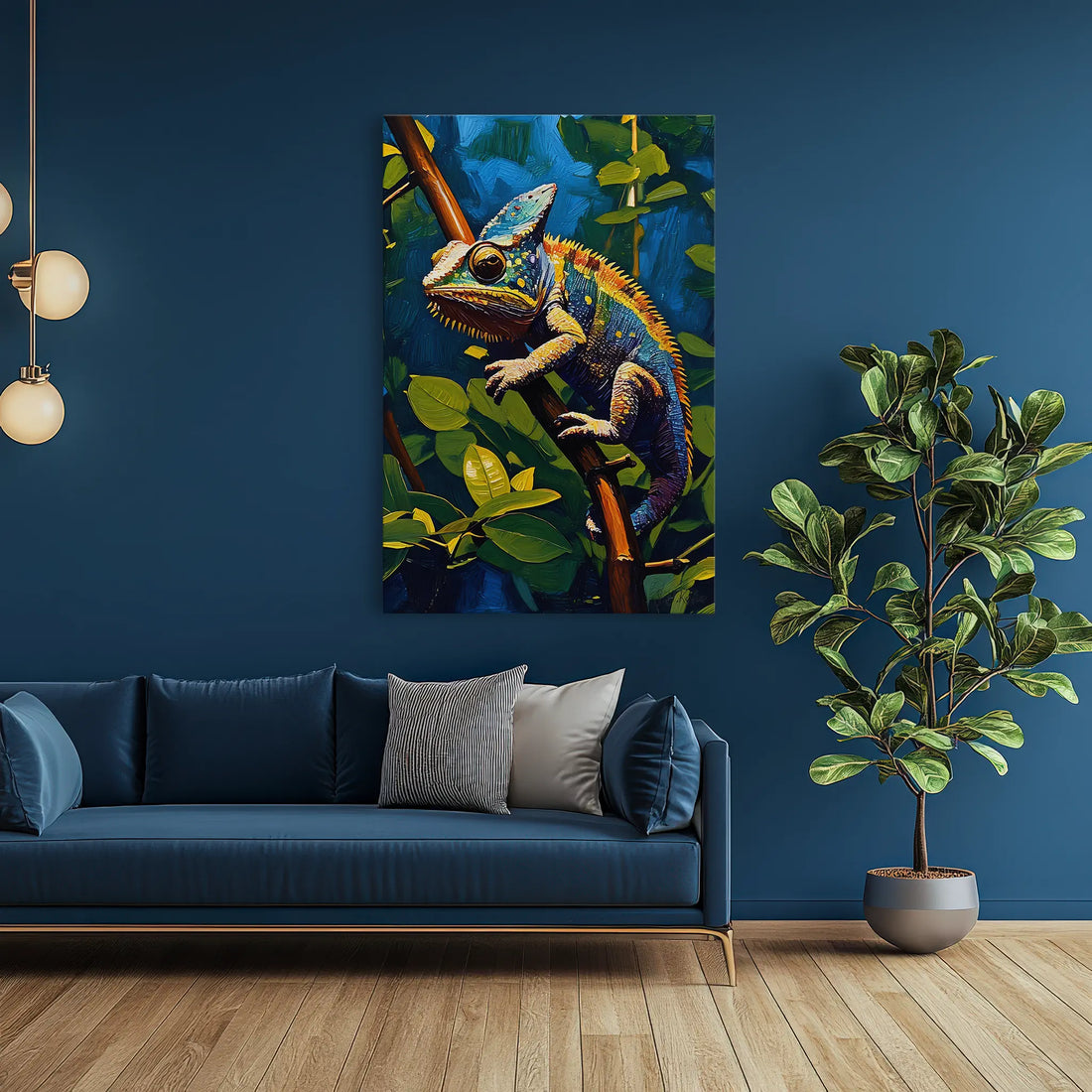 Forest Prism Chameleon Among Leaves Giclée Print 231077 Visual Wall Art AR2:3V Giclée Print