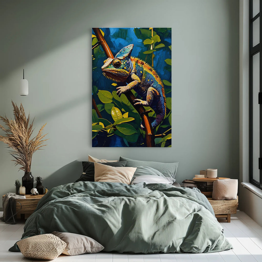 Forest Prism Chameleon Among Leaves Giclée Print 231077 Visual Wall Art AR2:3V Giclée Print