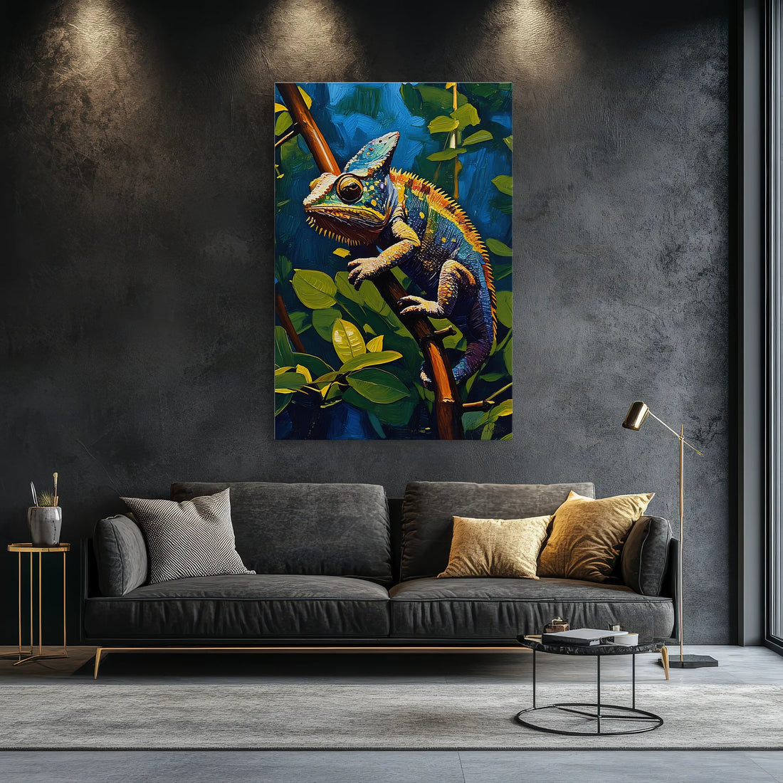 Forest Prism Chameleon Among Leaves Giclée Print 231077 Visual Wall Art AR2:3V Giclée Print