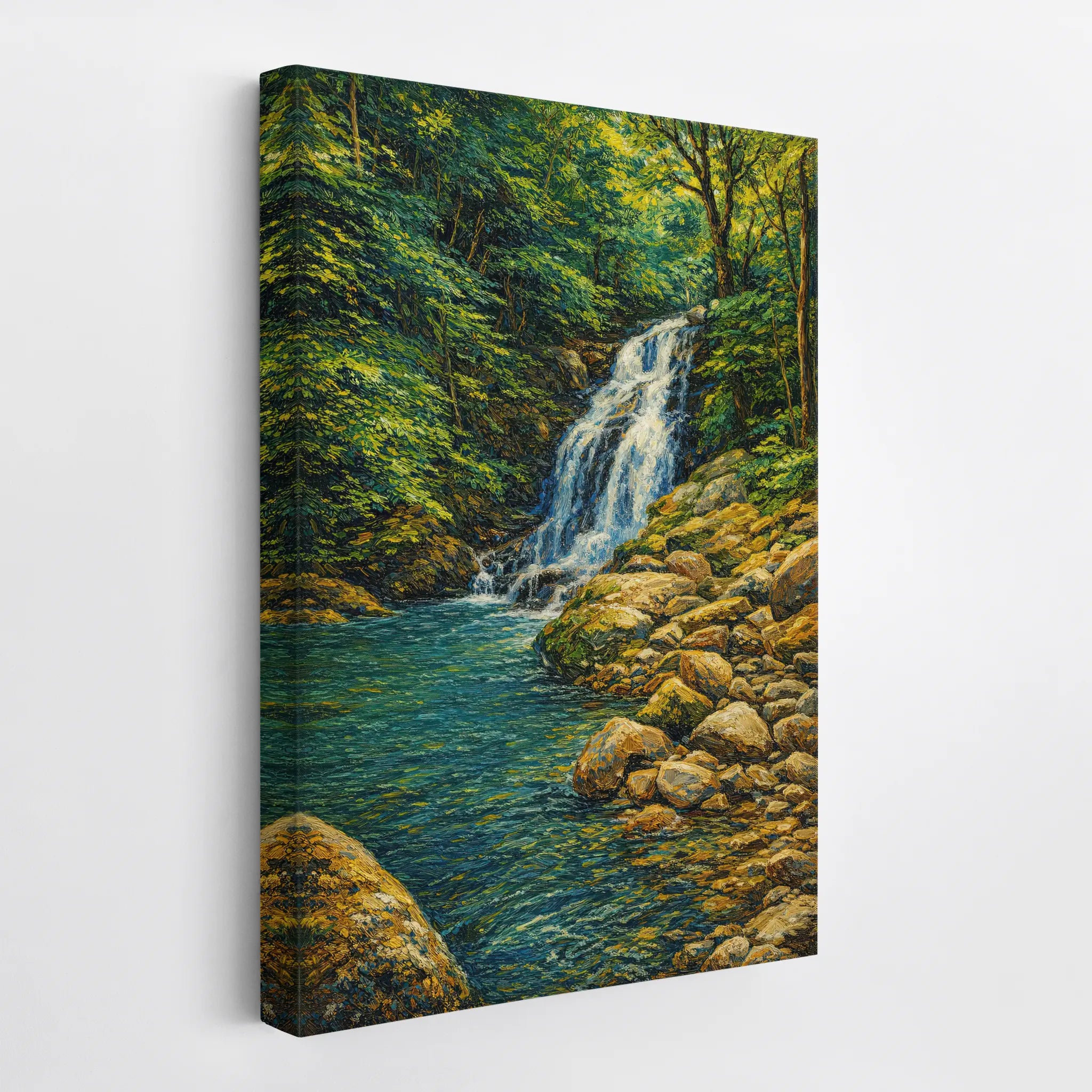 Forest-Waterfall-and-River-Giclée-Print-232006 Visual Wall Art AR2:3V Giclée Print