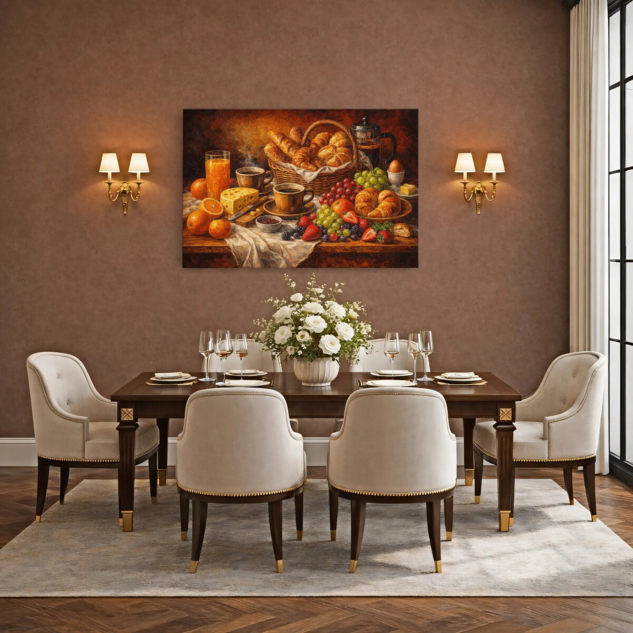 French Press Brunch Still Life Giclée Print 324003 Visual Wall Art AR3:2H Giclée Print